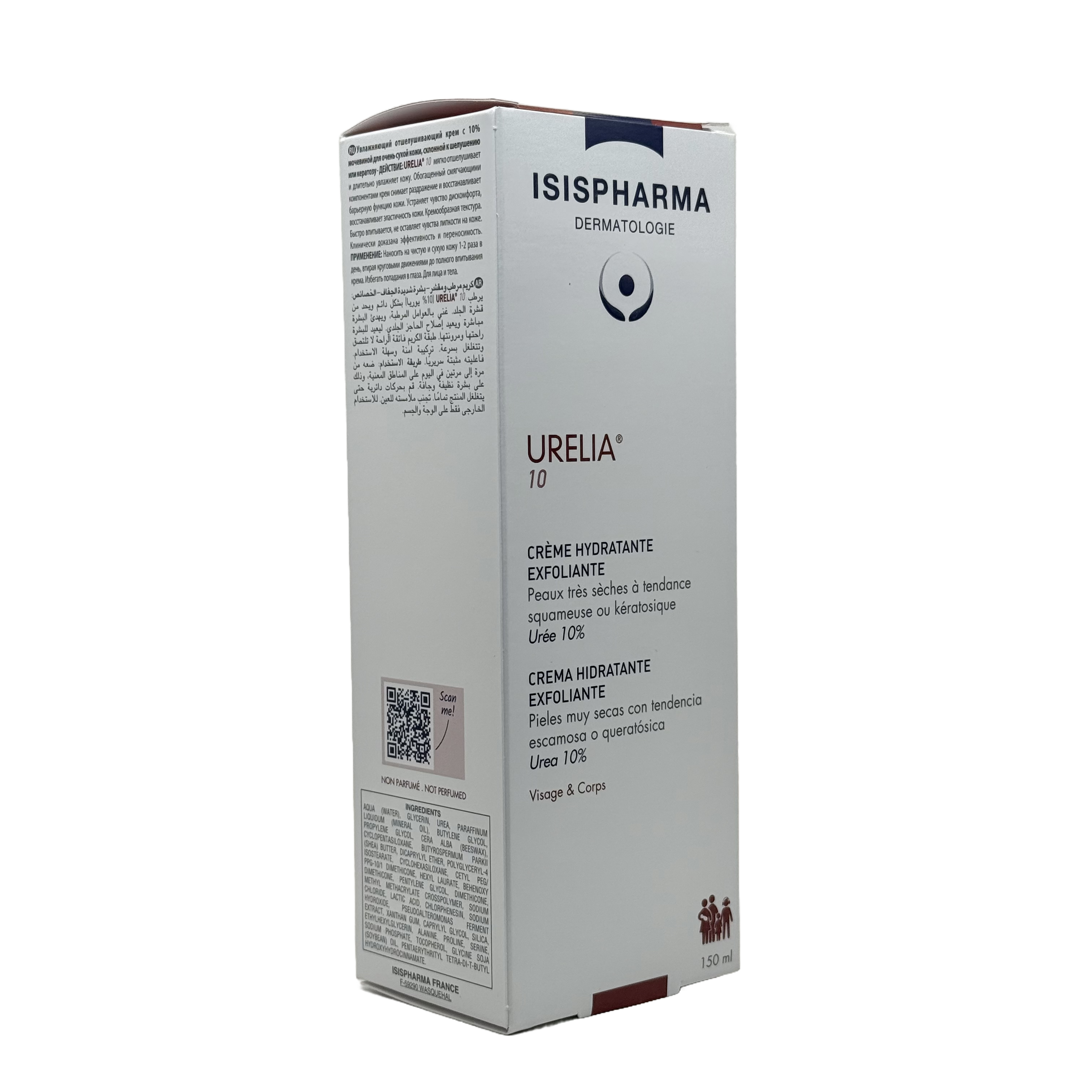 Isispharma Urelia 10 Exfoliating Moisturizing Cream 150 ml - إيزيس فارما يوريليا 10 كريم مقشر ومرطب 150 مل