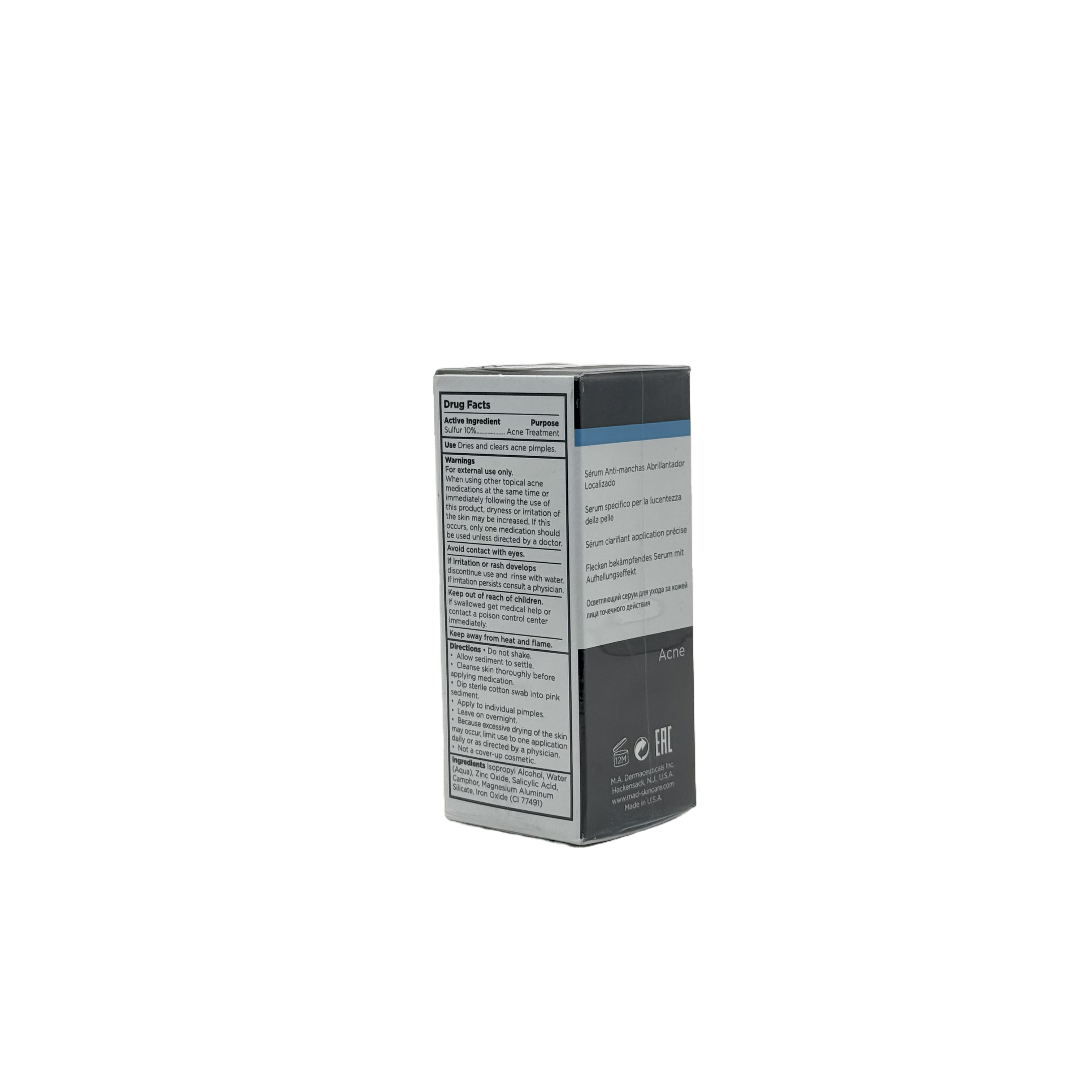 M A D Acne Drying Lotion Sulfur 10% 30 ml - إم ايه دي لوشن تجفيف الحبوب بالكبريت 10% ‏30 مل