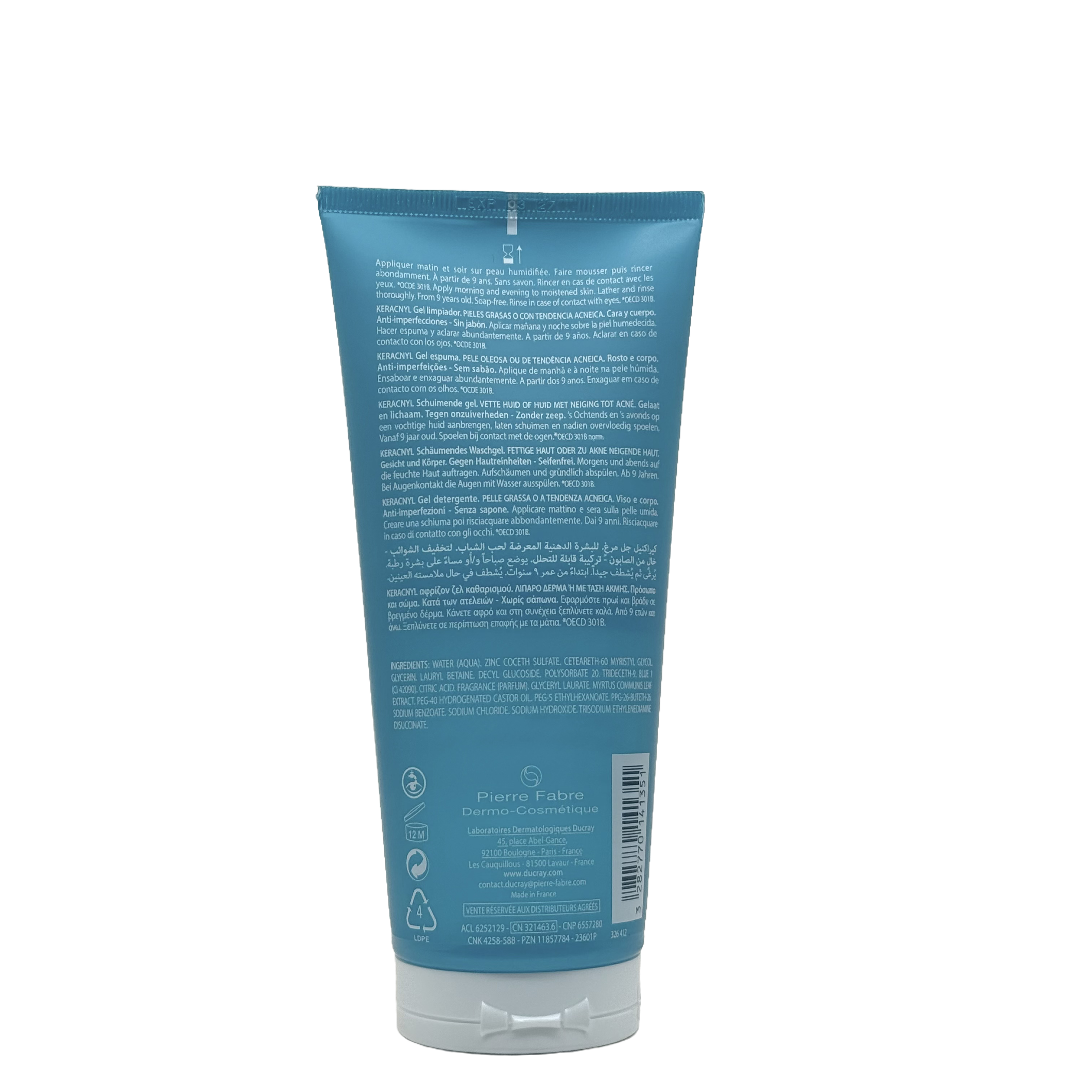 Ducray Keracnyl Foaming Gel 200ml - دوكري كيراسنيل جل رغوي 200 مل