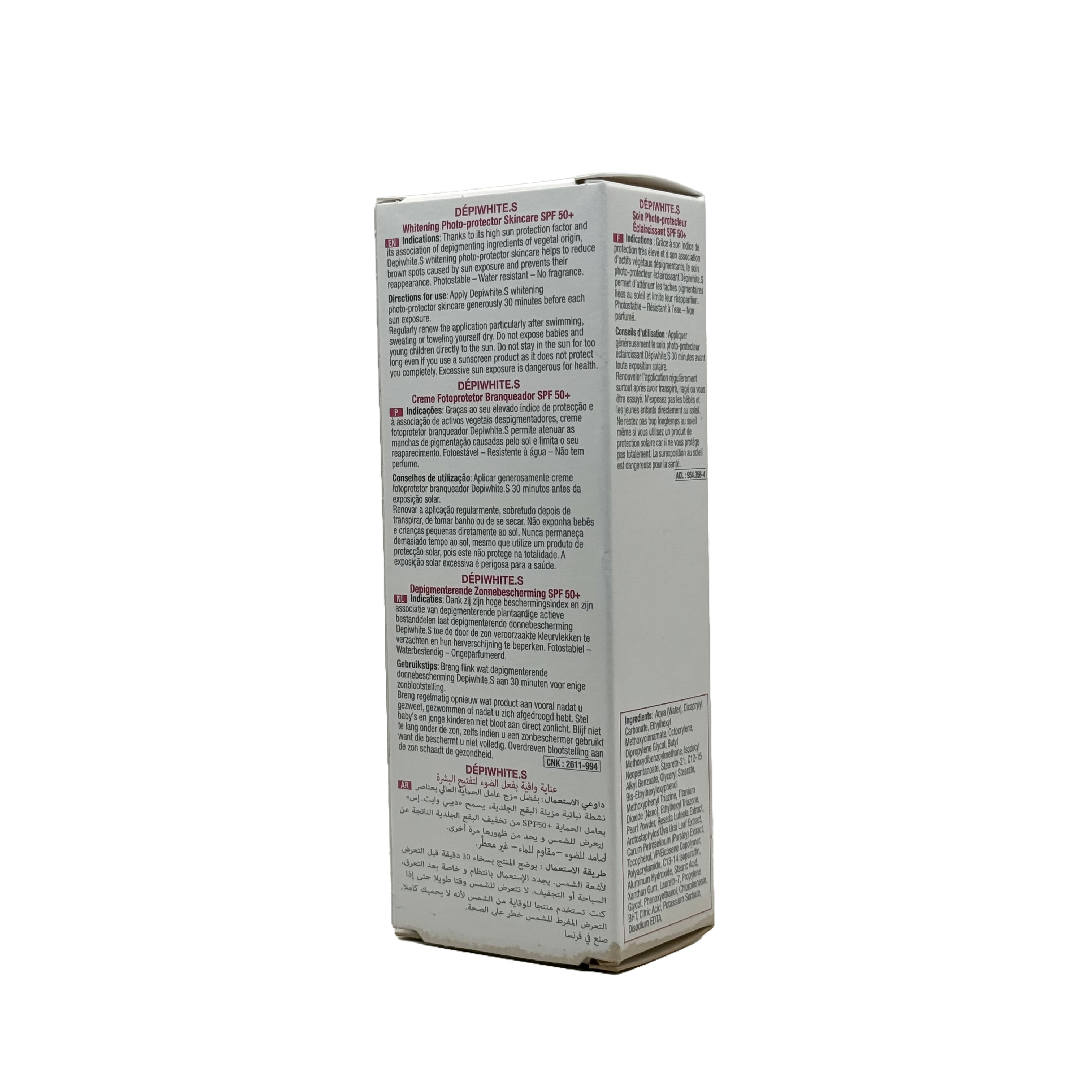 ACM Depiwhite.S 50ml Photo-Protector Skincare SPF 50+ اي سي ام ديبيوايت اس50   مل واقي شمسي بعامل حماية 50+