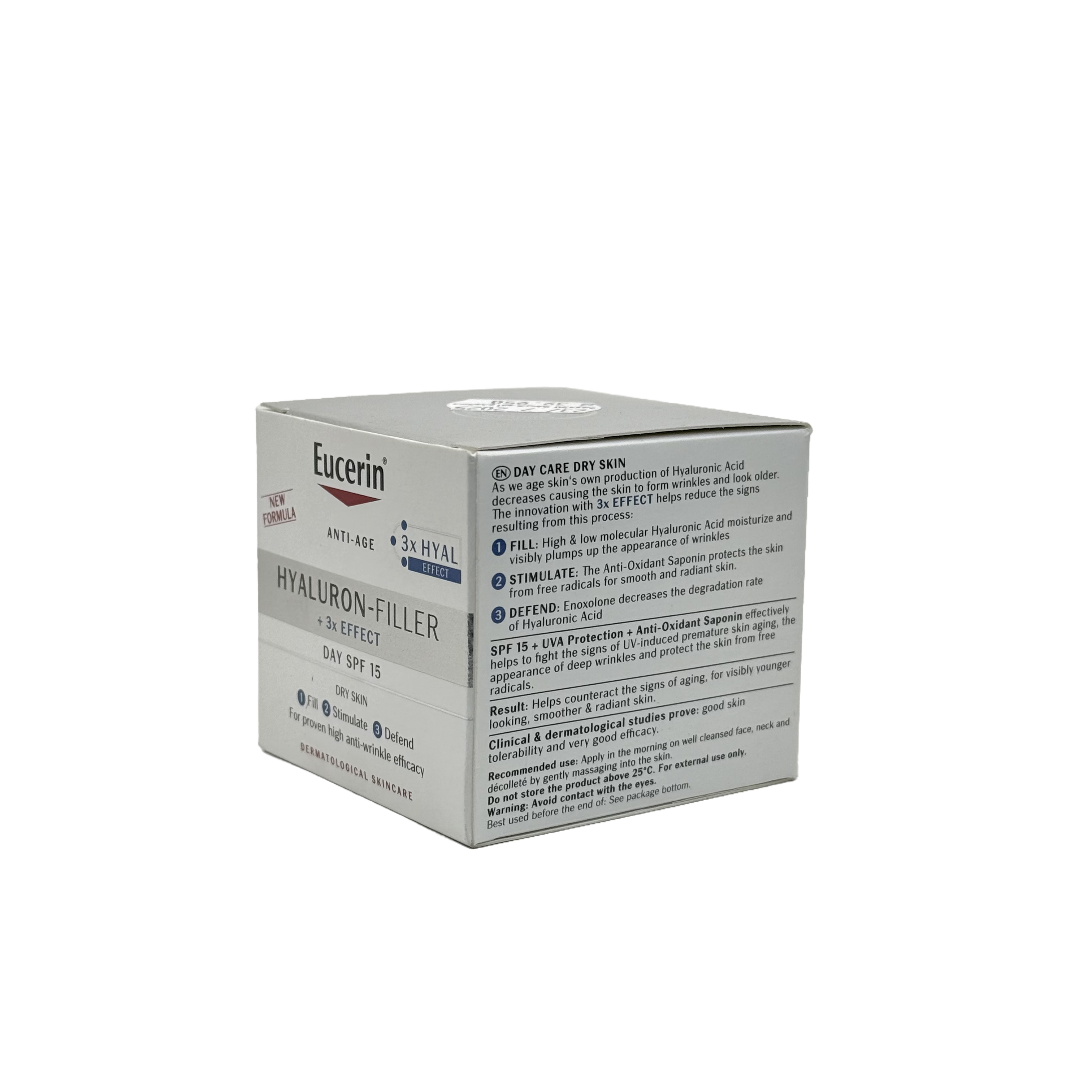 Eucerin Hyaluron-Filler +3x Effect Day SPF 15 50ml - يوسيرين هيالورون فيلر كريم نهاري ثلاثي التأثير بعامل حماية 15 حجم 50 مل
