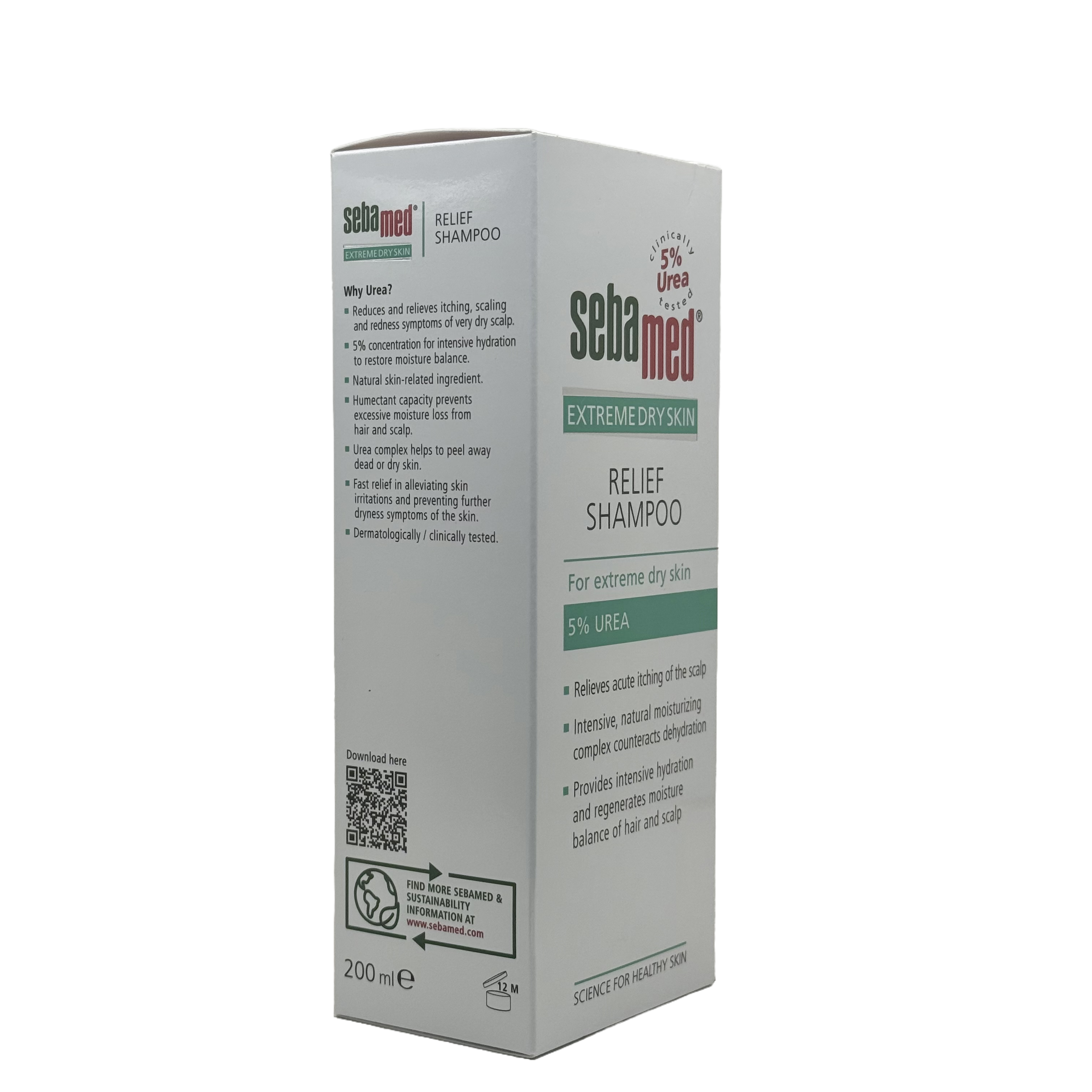 Sebamed Relief Shampoo 5% Urea 200ml - سيباميد شامبو يوريا 5 بالمئة لفروة الرأس الجافة 200 مل