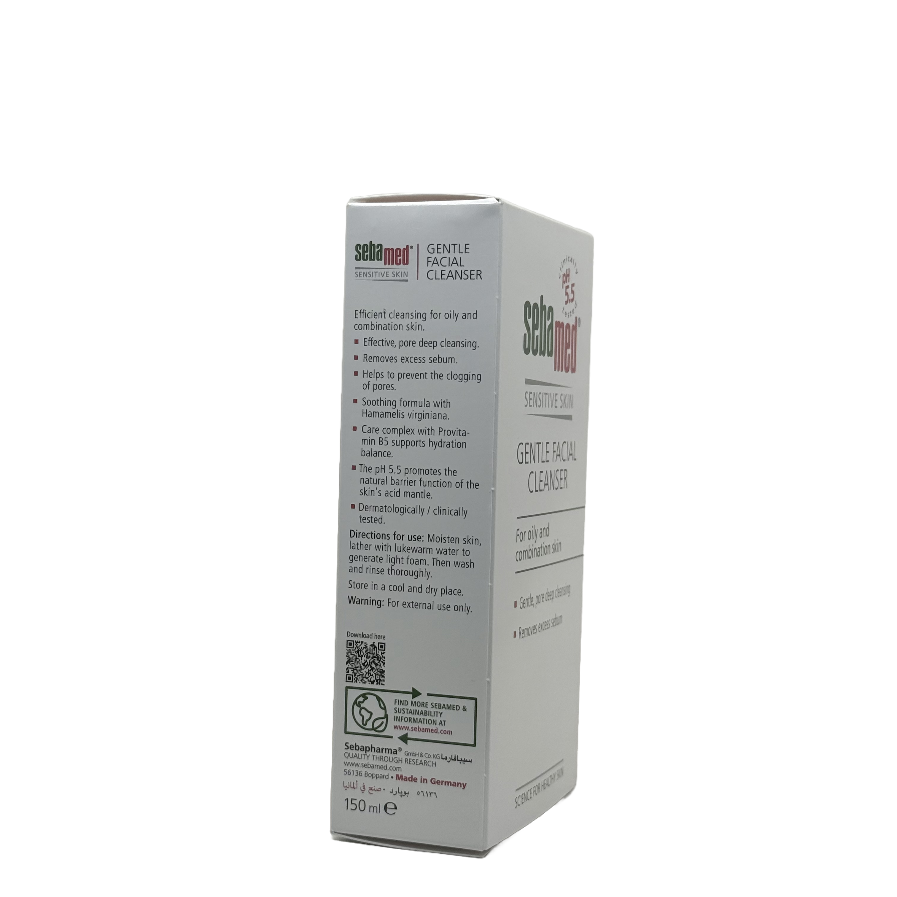 Sebamed Gentle Facial Cleanser for Oily & Combination Skin 150ml - سيباميد غسول لطيف للوجه للبشرة الدهنية والمختلطة 150 مل