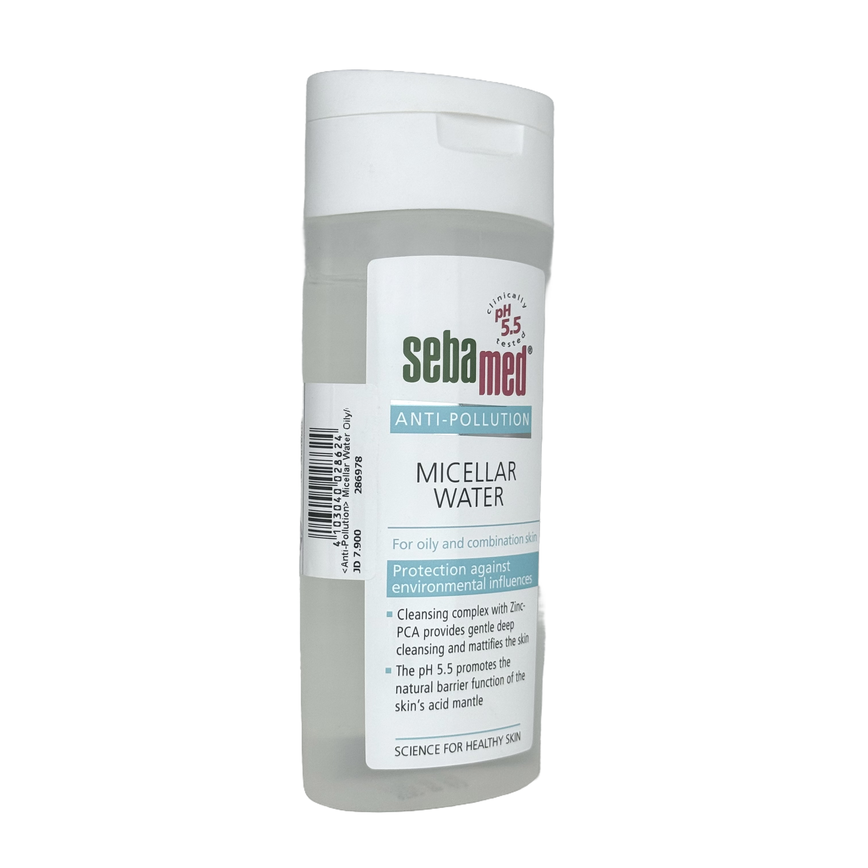 Sebamed Micellar Water Anti Pollution For Oily And Combination Skin 200ml - سيباميد ماء ميسيلار مضاد للتلوث للبشرة الدهنية والمختلطة 200 مل