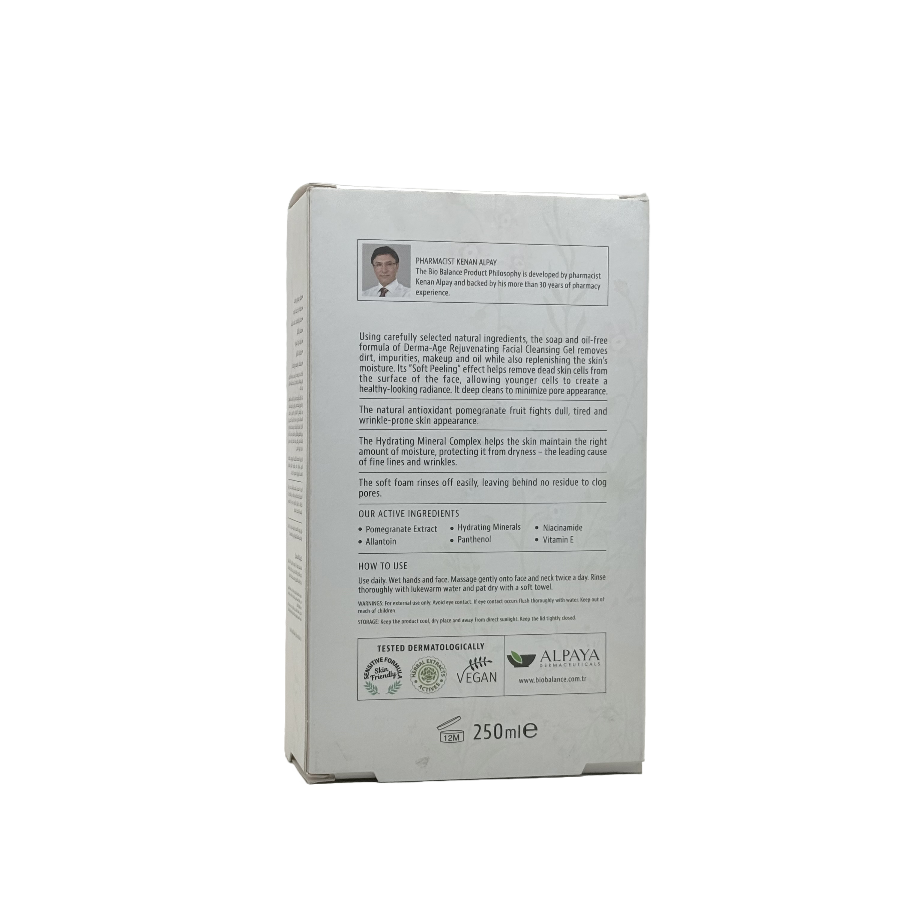 biobalance Derma-Age Rejuvenating Facial Cleansing Gel 250ml - بيوبالانس جل تنظيف الوجه ديرما إيج المجدد 250 مل