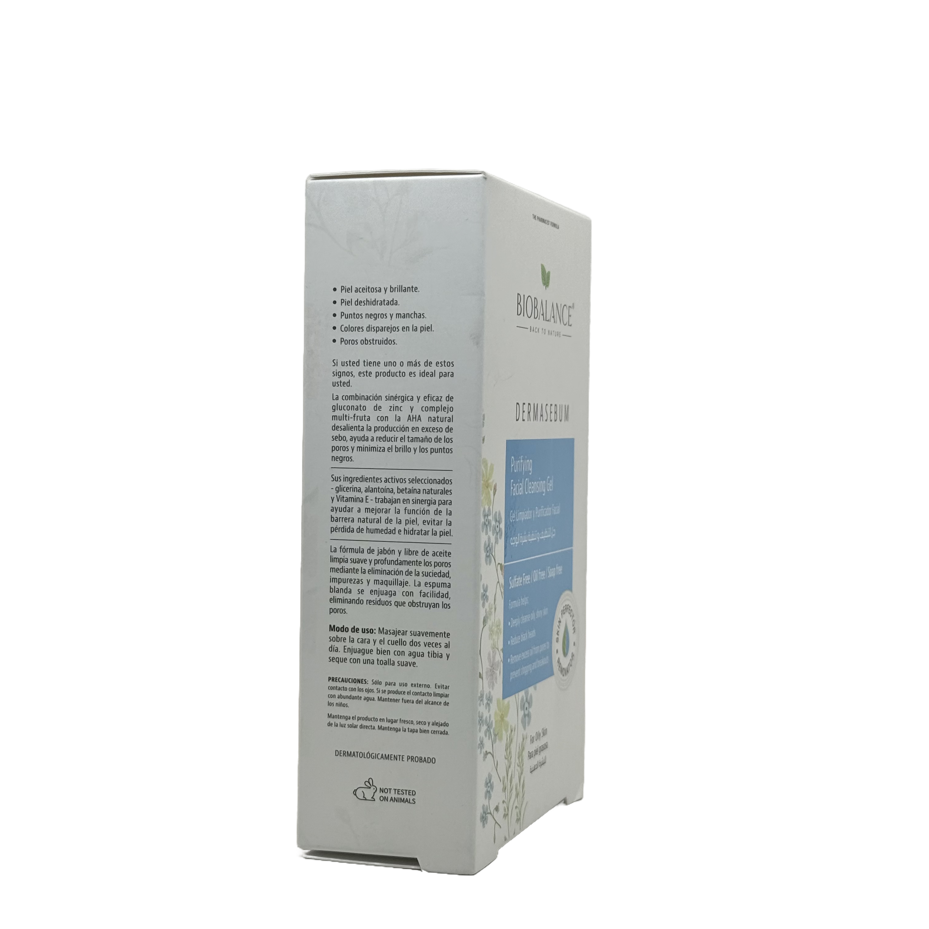 biobalance Dermasebum Purifying Facial Cleansing Gel 250ml - بيوبالانس جل تنظيف الوجه ديرماسيبوم المنقي 250 مل