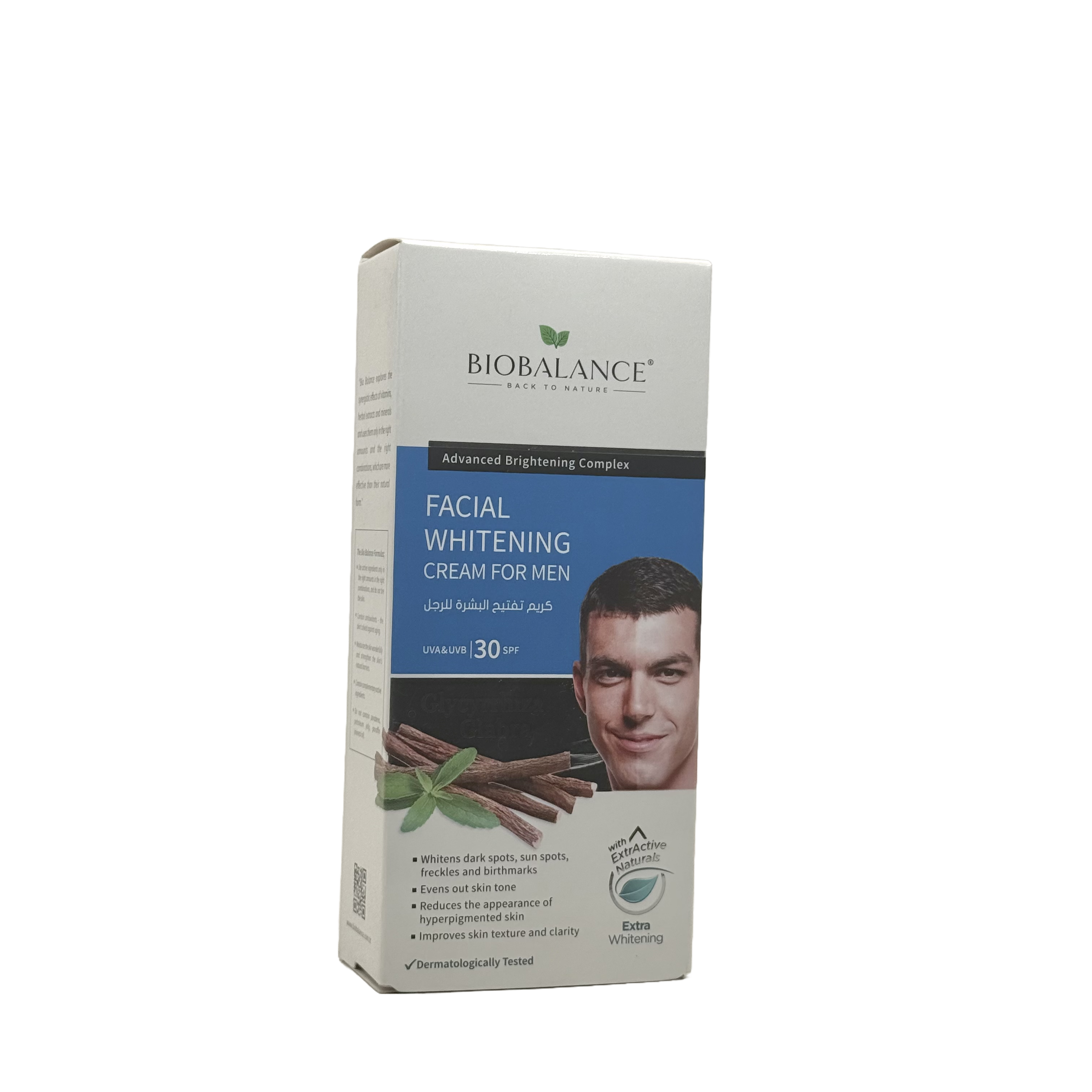 Biobalance Facial Whitening Cream For Man SPF 30 60ml - بيوبالانس كريم تفتيح الوجه للرجال SPF 30 60 مل