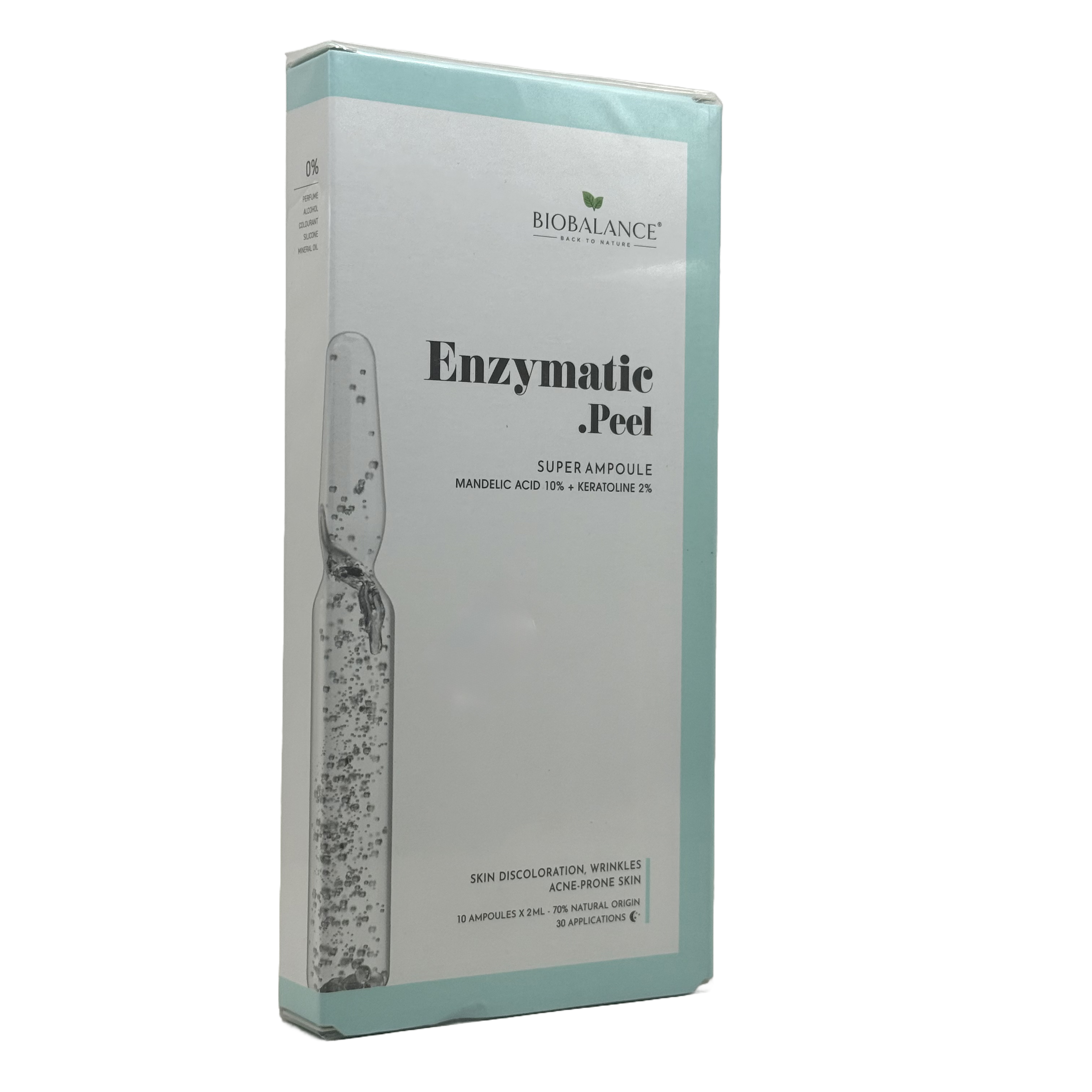 Biobalance Enzymatic Peel Super Ampoule Mandelic Acid 10% Keratoline 2% 10 x 2ml بيوبالانس أمبول التقشير الإنزيمي الفائق ماندليك أسيد 10% كيراتولاين 2% 10 - × 2 مل