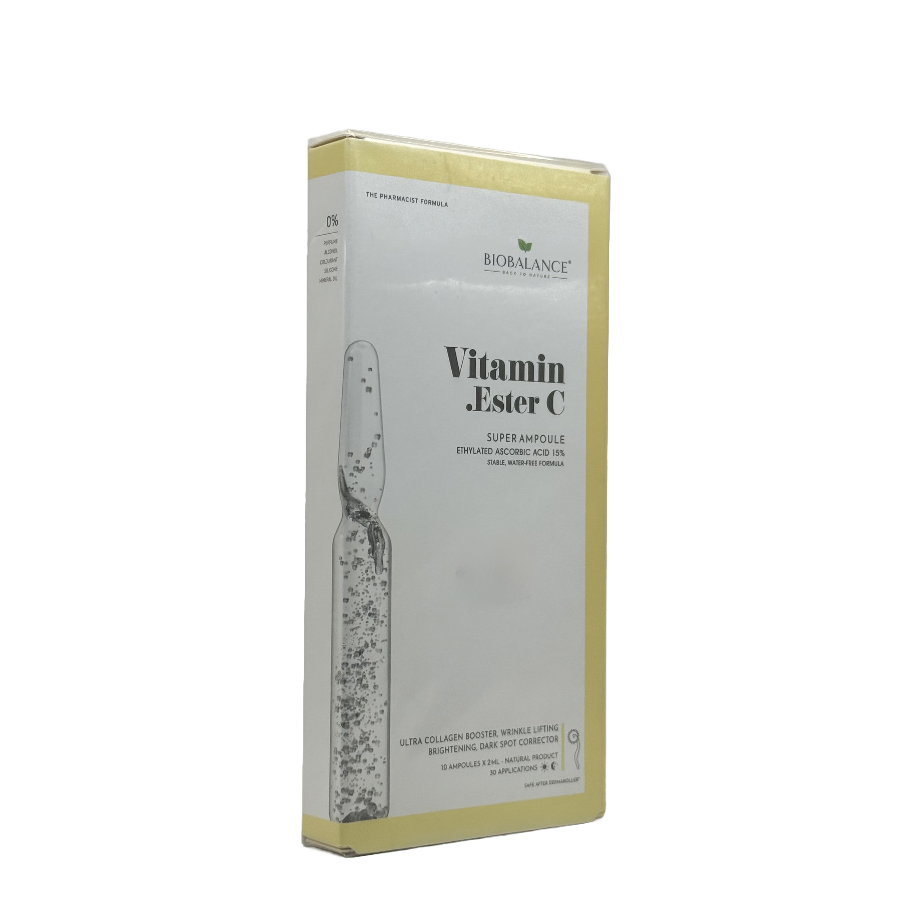 Biobalance Vitamin C Ester Super Ampoule Ethylated Ascorbic Acid 15% 10 x 2ml - بيوبالانس أمبول فيتامين سي إستر الفائق إيثيليتد أسكوربيك أسيد 15% 10 × 2 مل