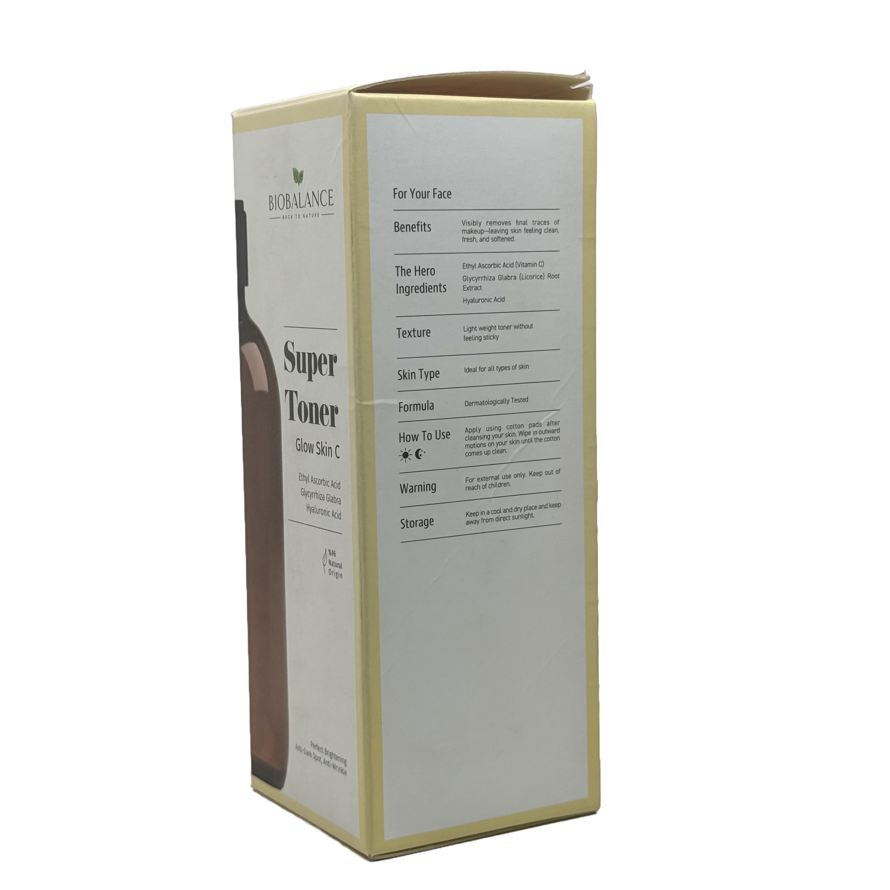 Biobalance Glow Skin C Super Toner 250ml - بيوبالانس تونر جلو سكن سي الفائق 250 مل