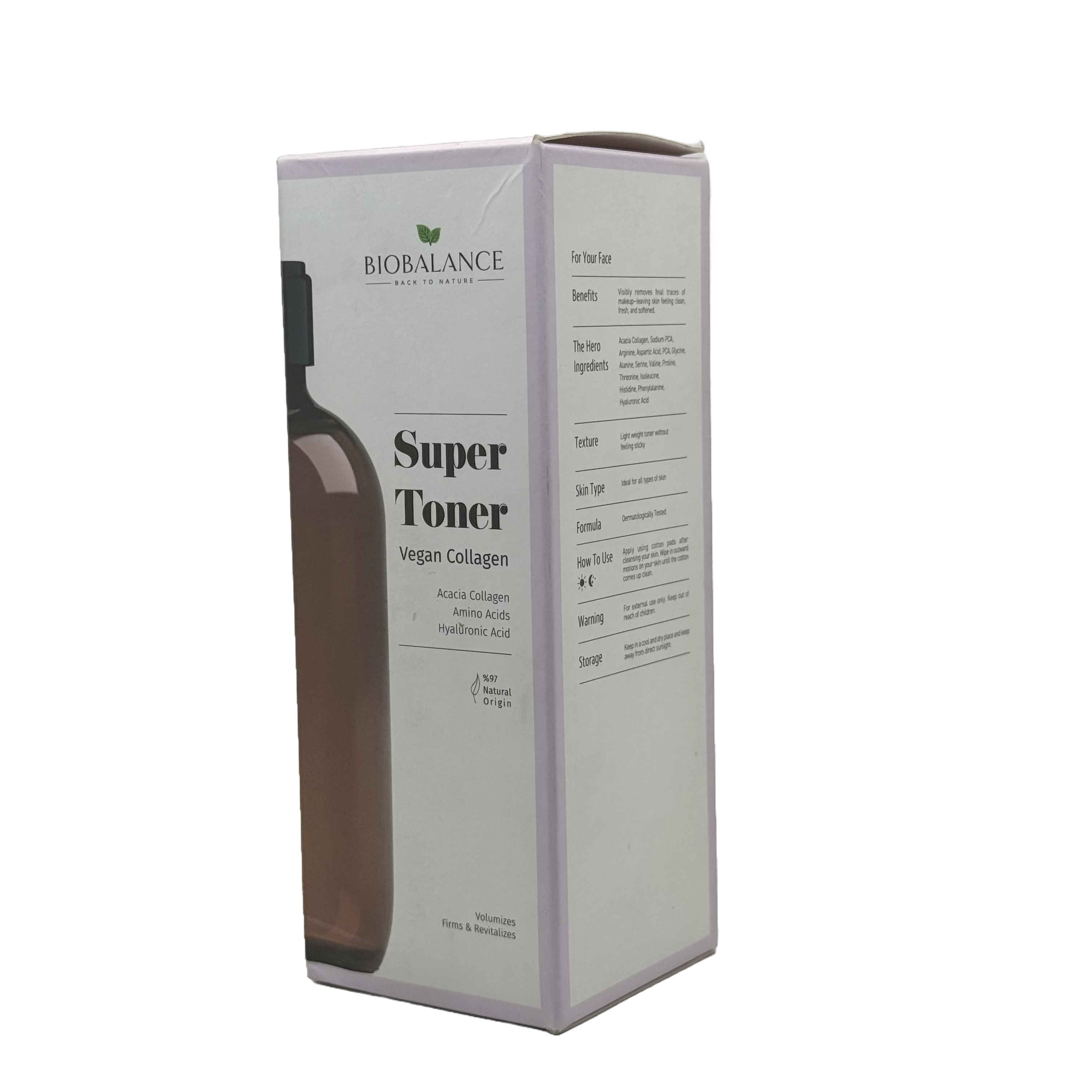 Biobalance Vegan Collagen Super Toner 250ml - بيوبالانس تونر فيغان كولاجين الفائق 250 مل