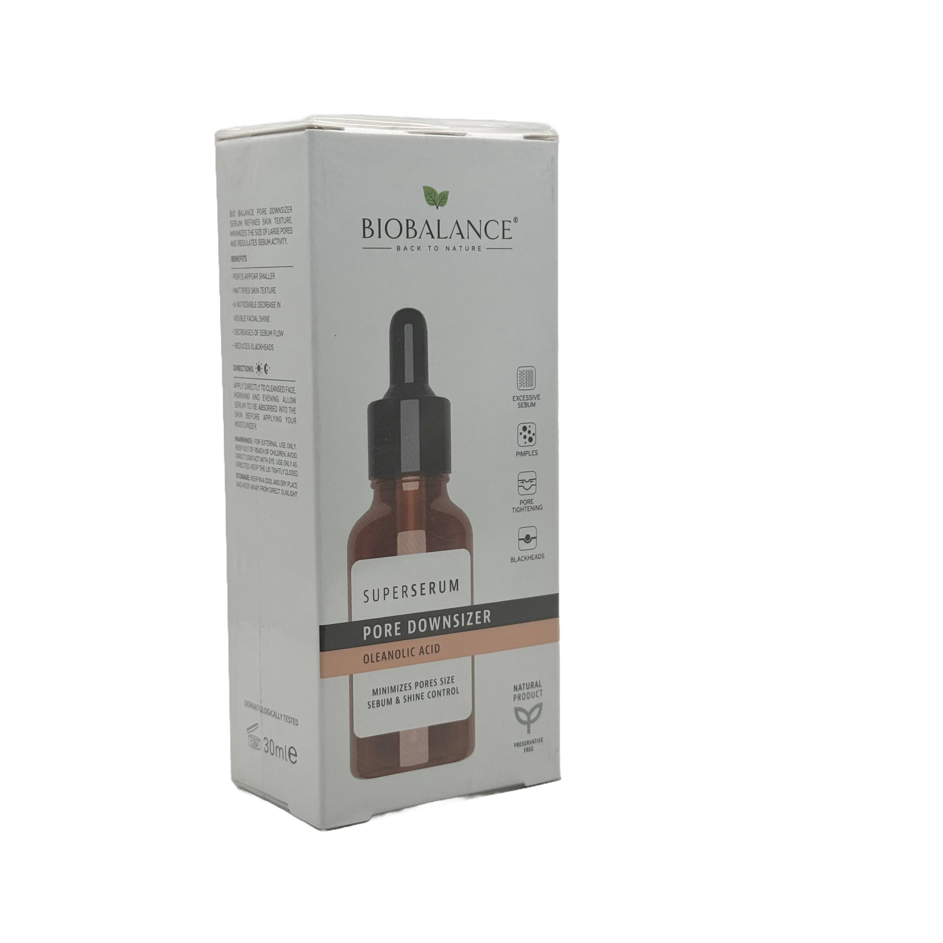 Biobalance Pore Downsizer Oleanolic Acid Super Serum 30ml - بيوبالانس سيروم تقليص المسام بحمض الأولينوليك 30 مل