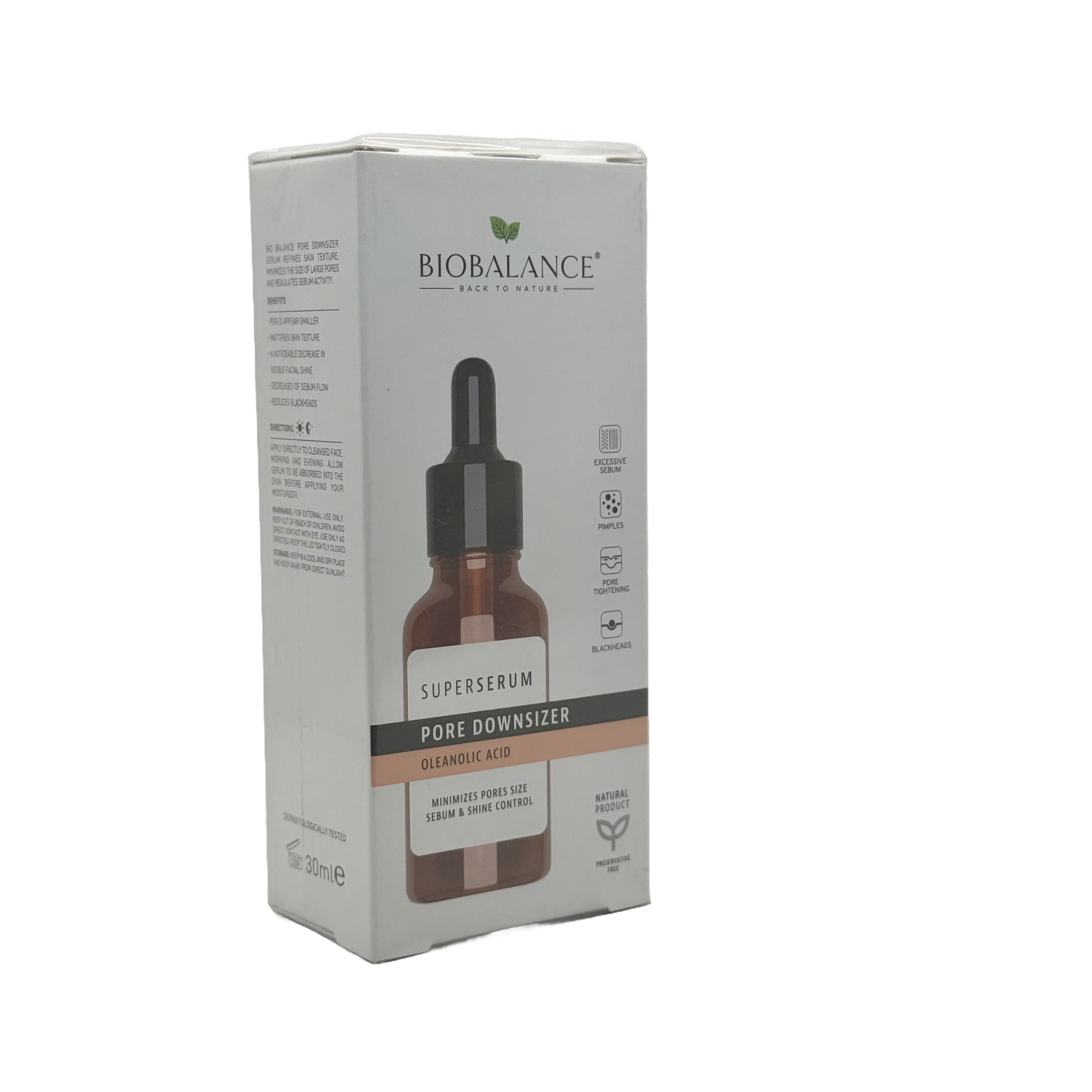 Biobalance Pore Downsizer Oleanolic Acid Super Serum 30ml - بيوبالانس سيروم تقليص المسام بحمض الأولينوليك 30 مل