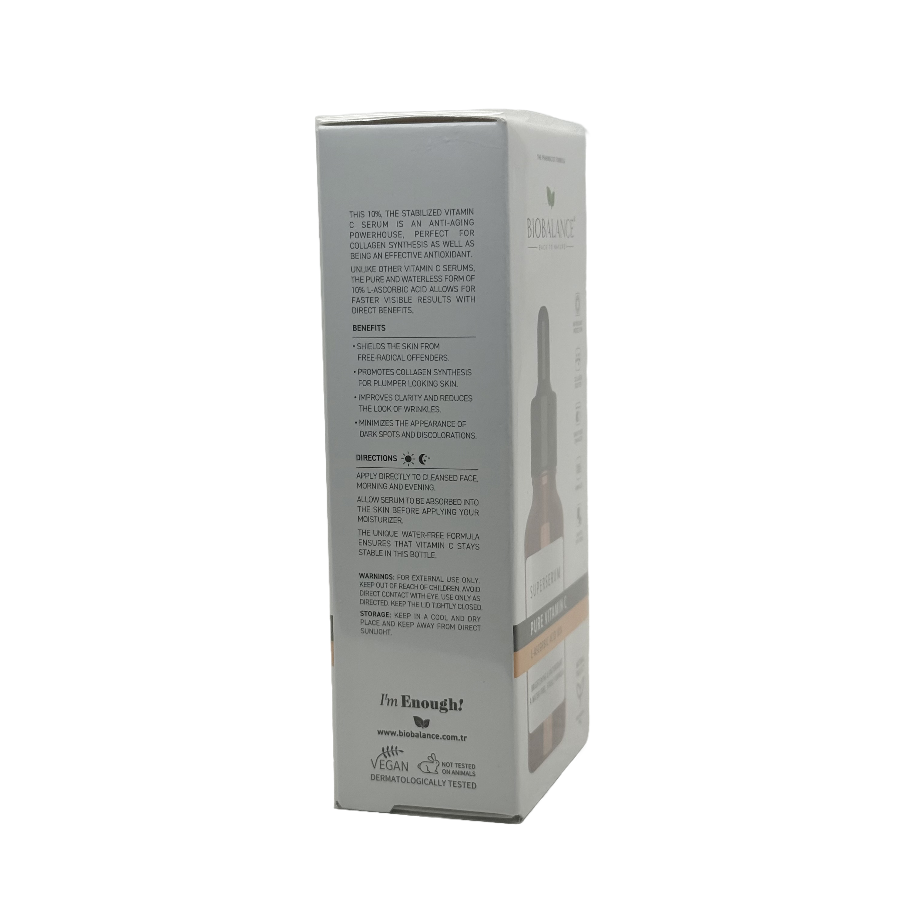 Biobalance Pure Vitamin C L Ascorbic Acid 10% Super Serum 30ml - بيوبالانس سيروم فيتامين سي النقي ال اسكوربيك اسيد 10% 30 مل