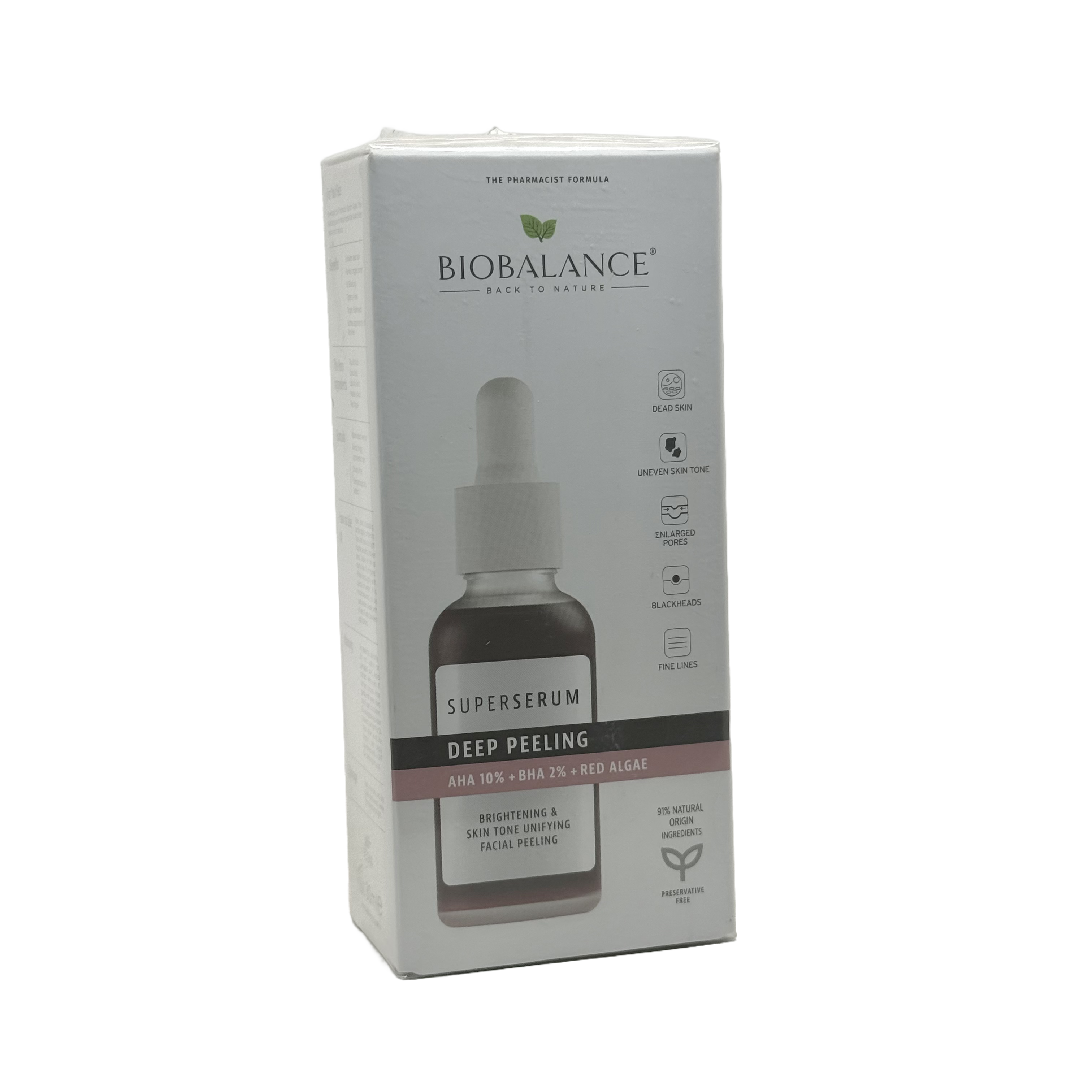 Biobalance Deep Peeling Super Serum AHA 10% BHA 2% 30ml - بيوبالانس سيروم التقشير العميق الفائق ايه اتش ايه 10% بي اتش ايه 2% 30 مل