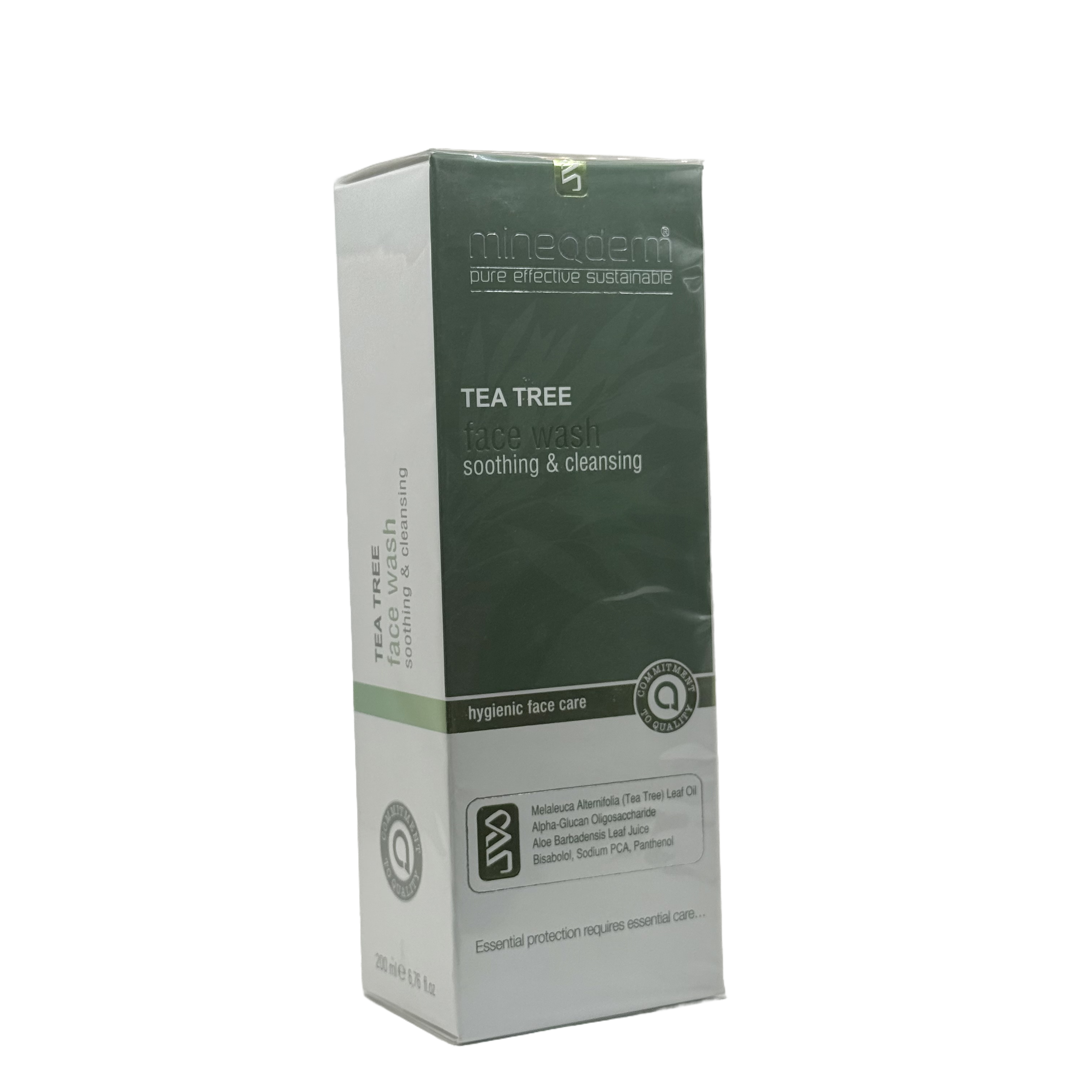 Mineaderm Sebum Regulating Cleansing Gel Tea Tree Face Wash 200ml - مايناديرم جل تنظيف منظم لإفراز الدهون بشجرة الشاي 200 مل