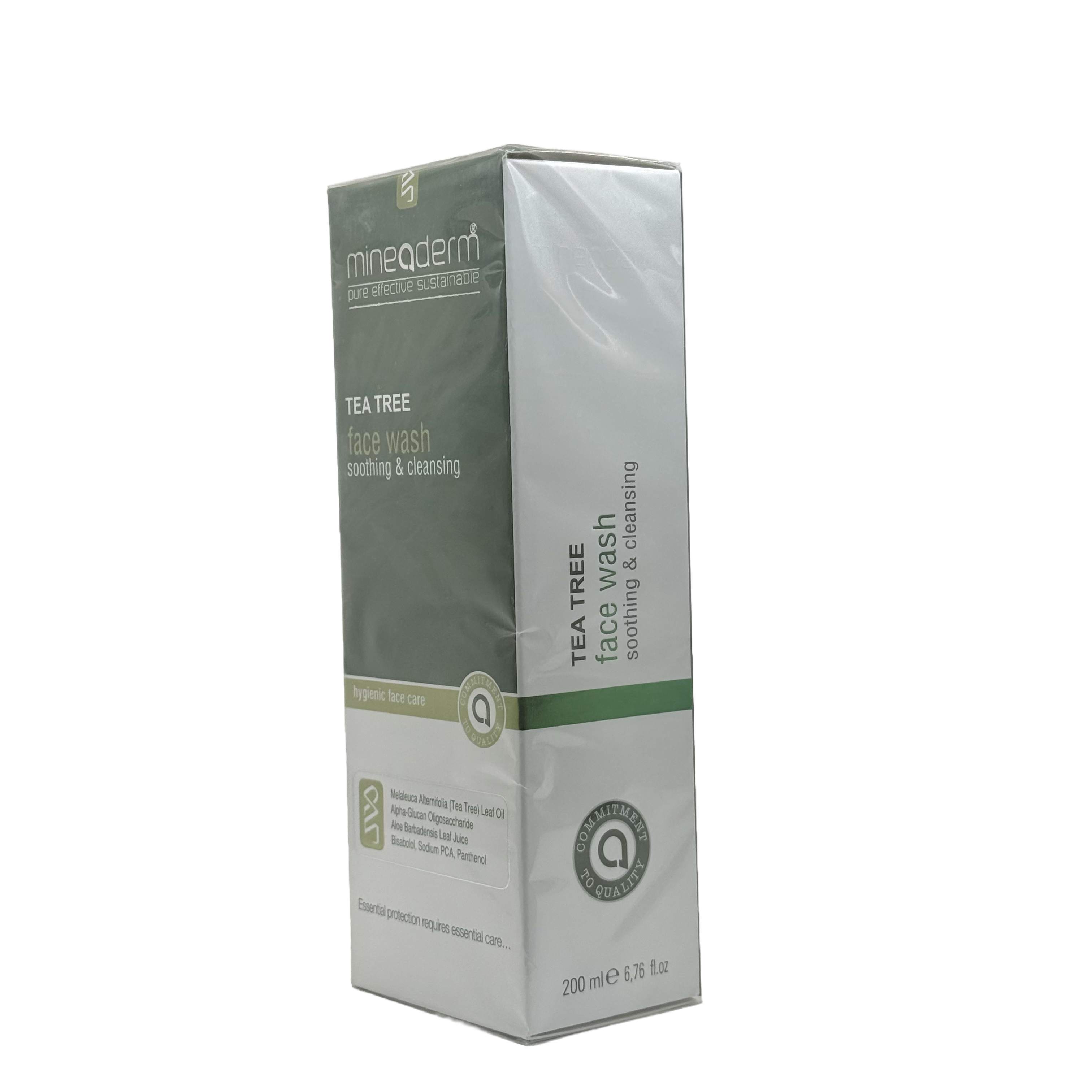 Mineaderm Sebum Regulating Cleansing Gel Tea Tree Face Wash 200ml - مايناديرم جل تنظيف منظم لإفراز الدهون بشجرة الشاي 200 مل
