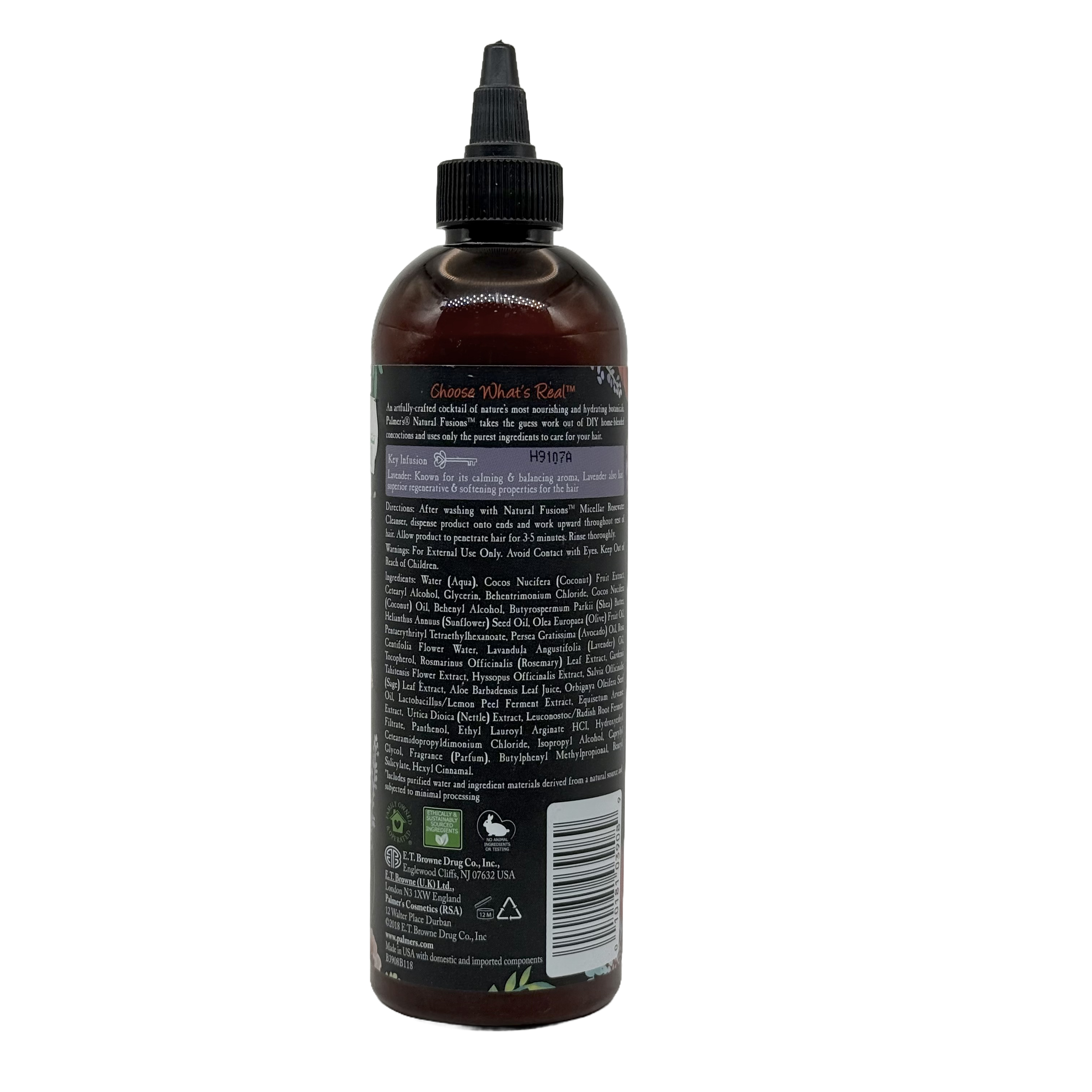 Palmers Natural Fusions Micellar Rose Water Shampoo 350ml - بالمرز ناتشورال فيوجنز شامبو ماء الورد الميسيلار 350 مل