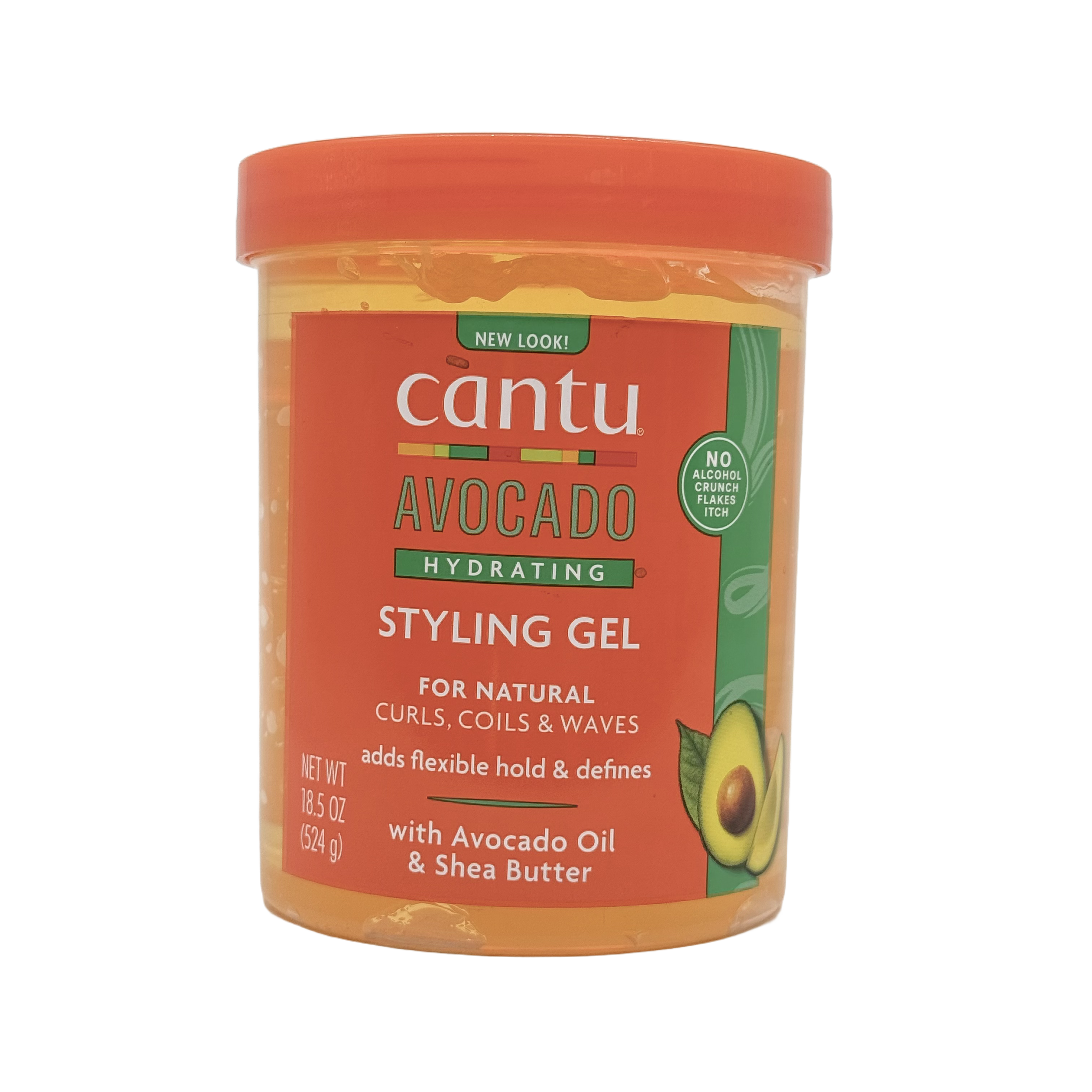 Cantu Avocado Oil & Shea Butter Styling Gel 524 g - كانتو جل تصفيف بزيت الأفوكادو وزبدة الشيا 524 غرام