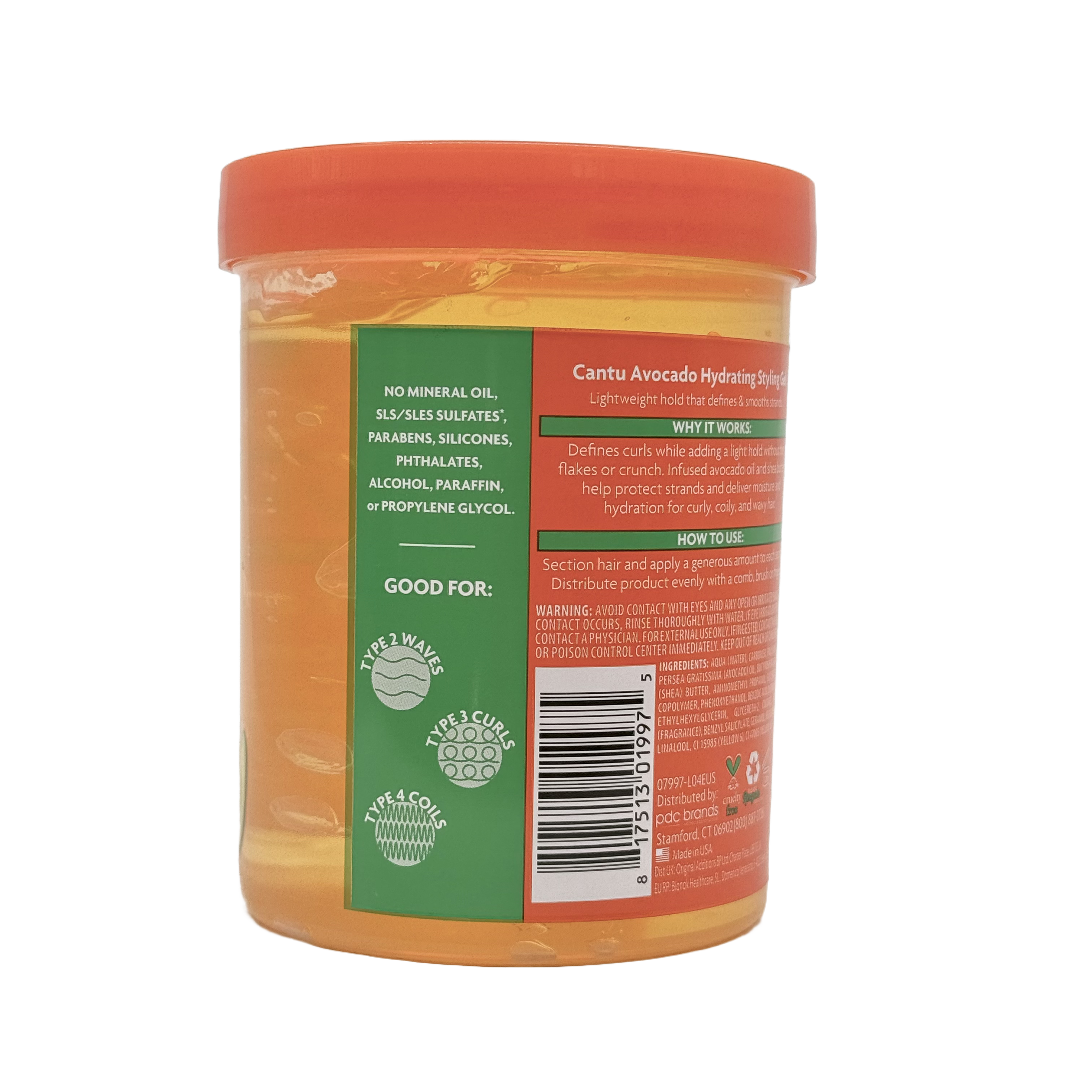 Cantu Avocado Oil & Shea Butter Styling Gel 524 g - كانتو جل تصفيف بزيت الأفوكادو وزبدة الشيا 524 غرام