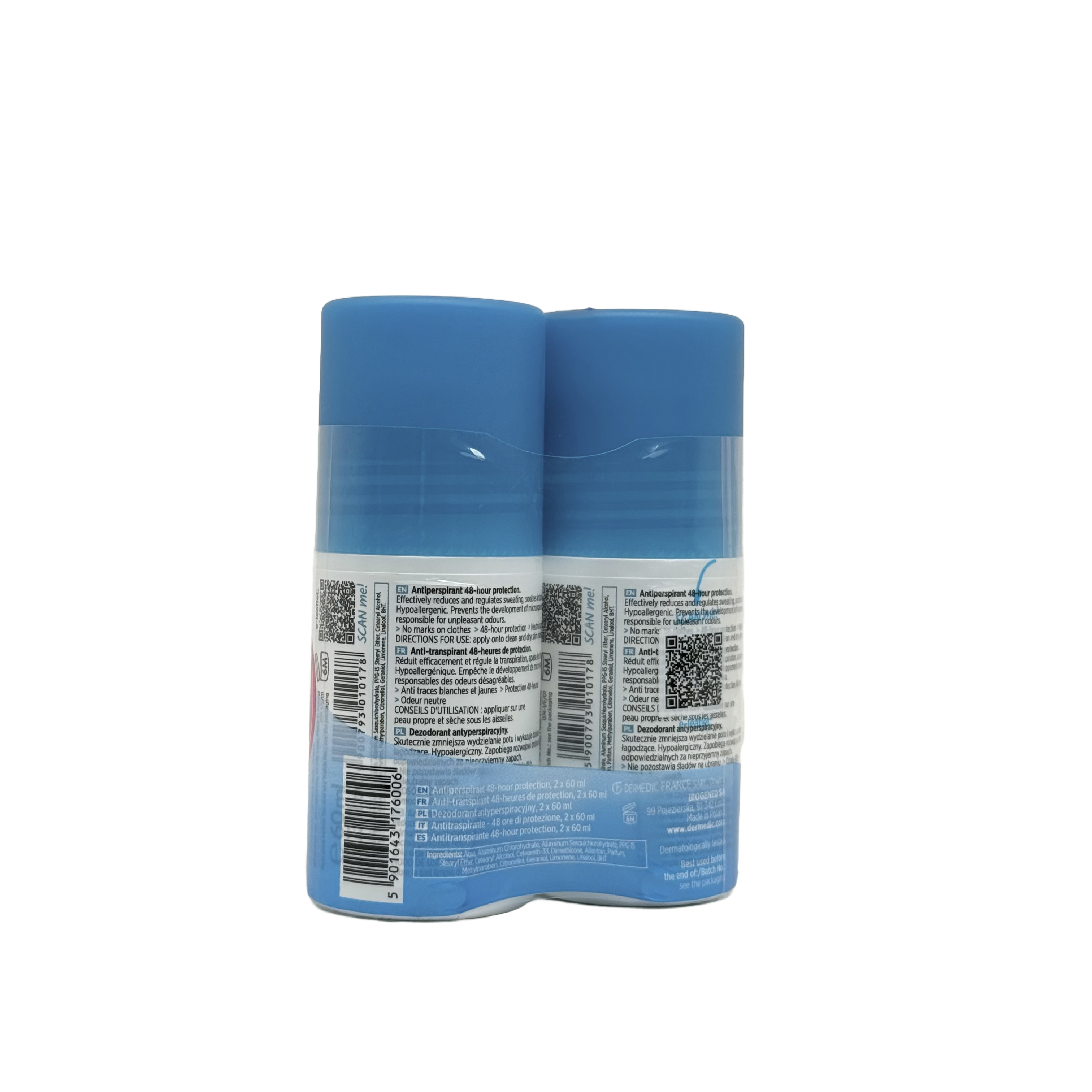 Dermedic Anti-Perspirant Deodorant Roll On 60 ml Buy 1 Get 1    -    مزيل عرق ديرميديك رول أون مضاد للتعرق 60 مل عرض اشتري 1 واحصل على 1