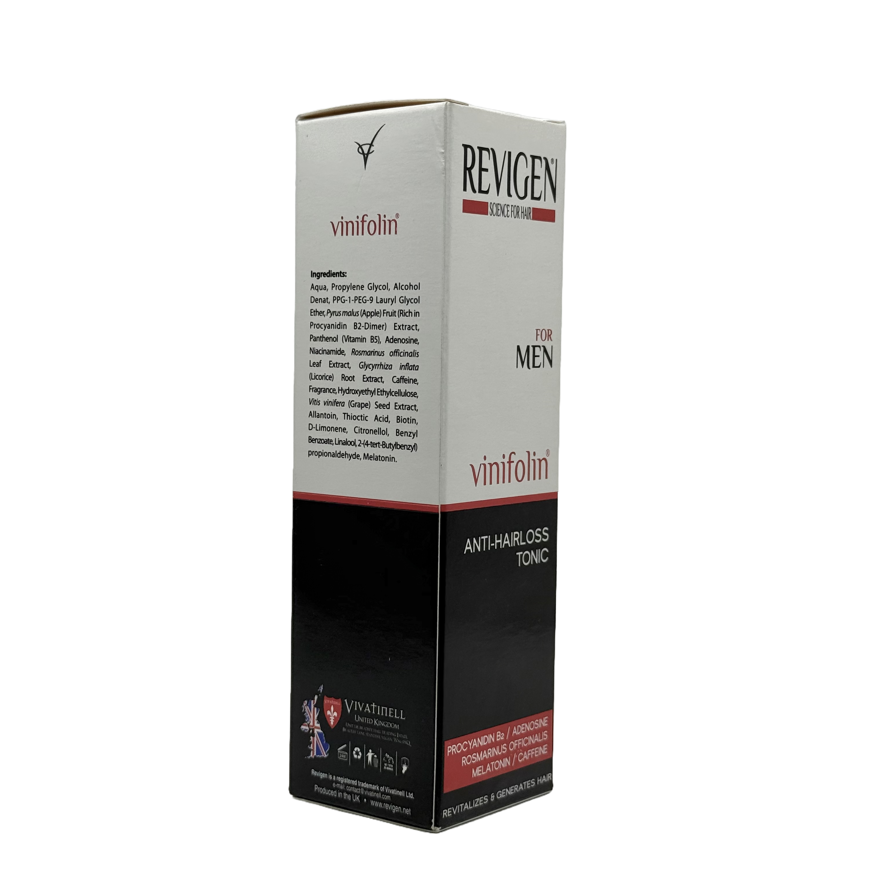 Revigen Vinifolin Anti Hair Loss Tonic for Men 250 ml - تونك ريفيجين فينيفولين المضاد لتساقط الشعر للرجال 250 مل