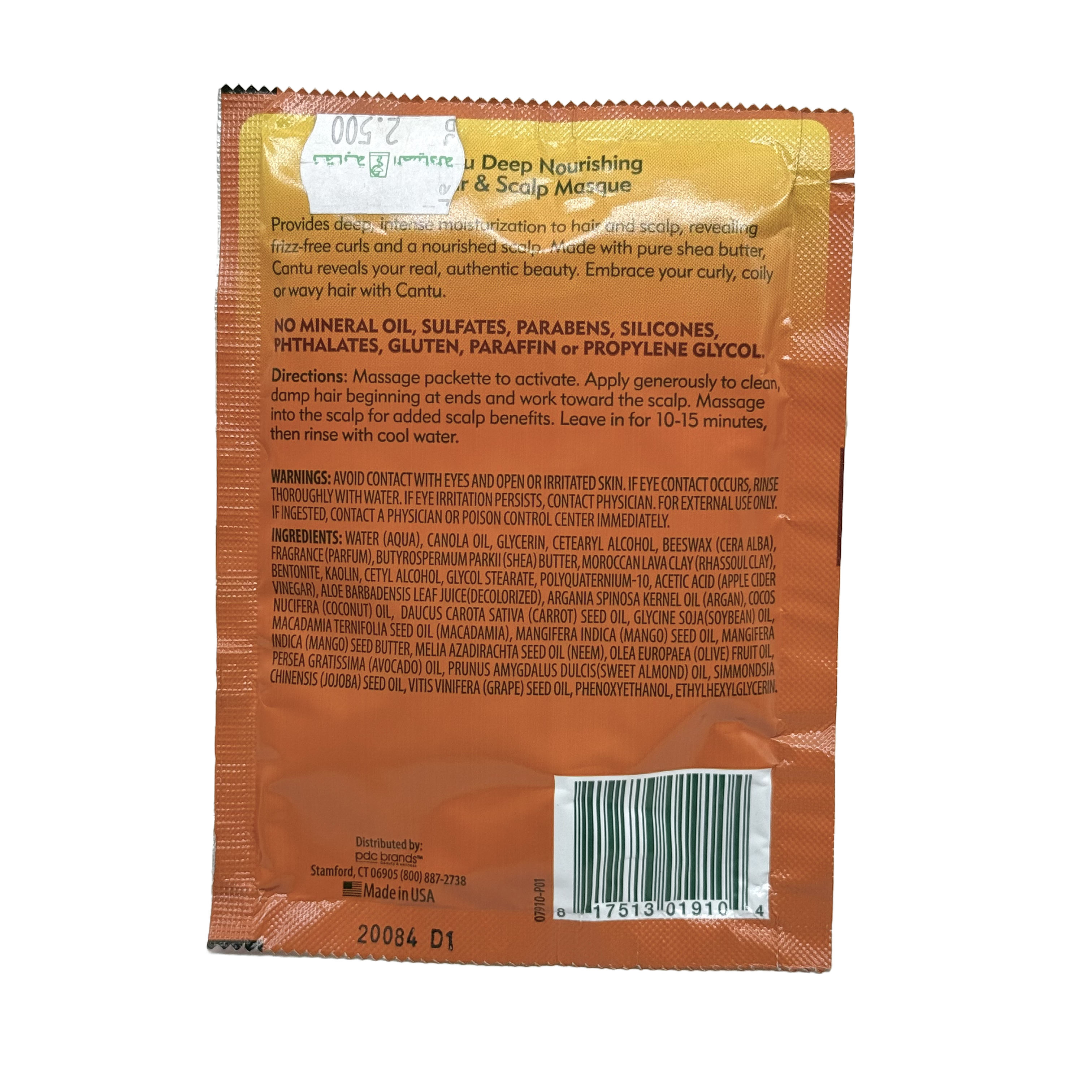 Cantu Deep Nourishing Hair & Scalp Masque with Rhassoul Clay 42 g - كانتو ماسك مغذي عميق للشعر وفروة الرأس بطين الغاسول 42 غرام