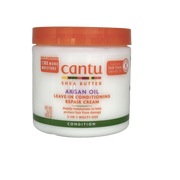 Cantu Argan Oil Leave-In Conditioning Repair Cream 453 g - كانتو كريم إصلاح وبلسم يترك على الشعر بزيت الأرجان 453 غرام