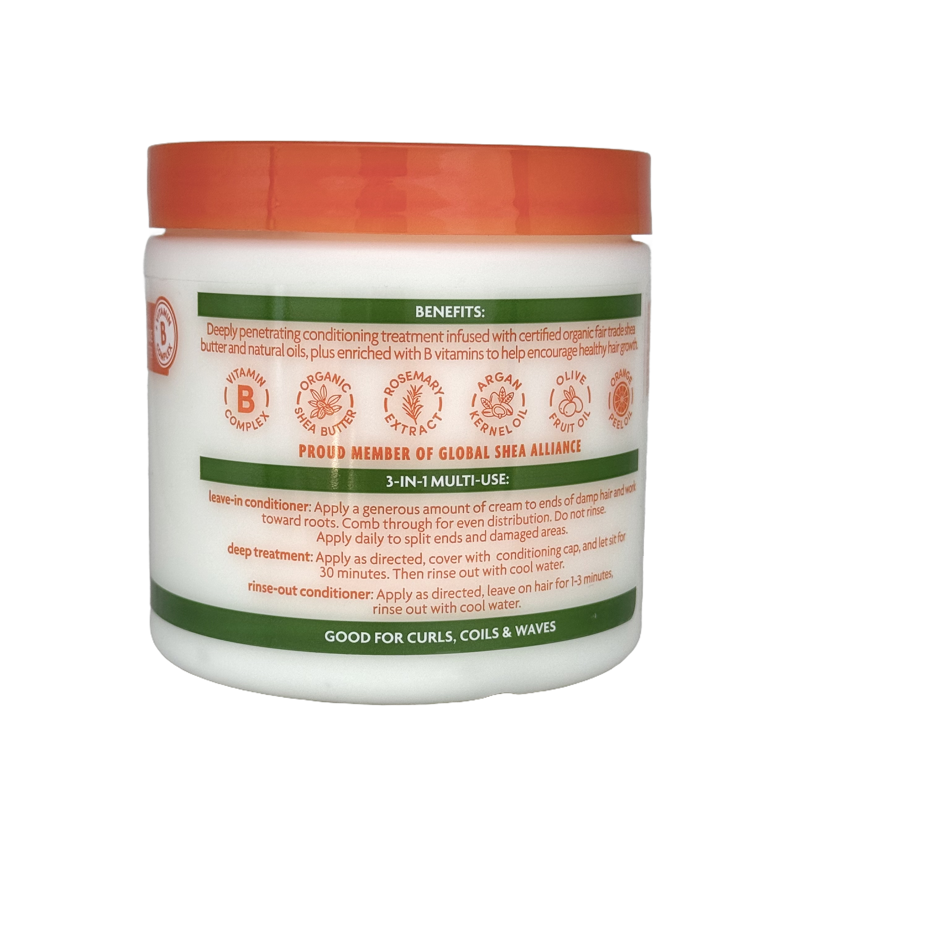 Cantu Argan Oil Leave-In Conditioning Repair Cream 453 g - كانتو كريم إصلاح وبلسم يترك على الشعر بزيت الأرجان 453 غرام