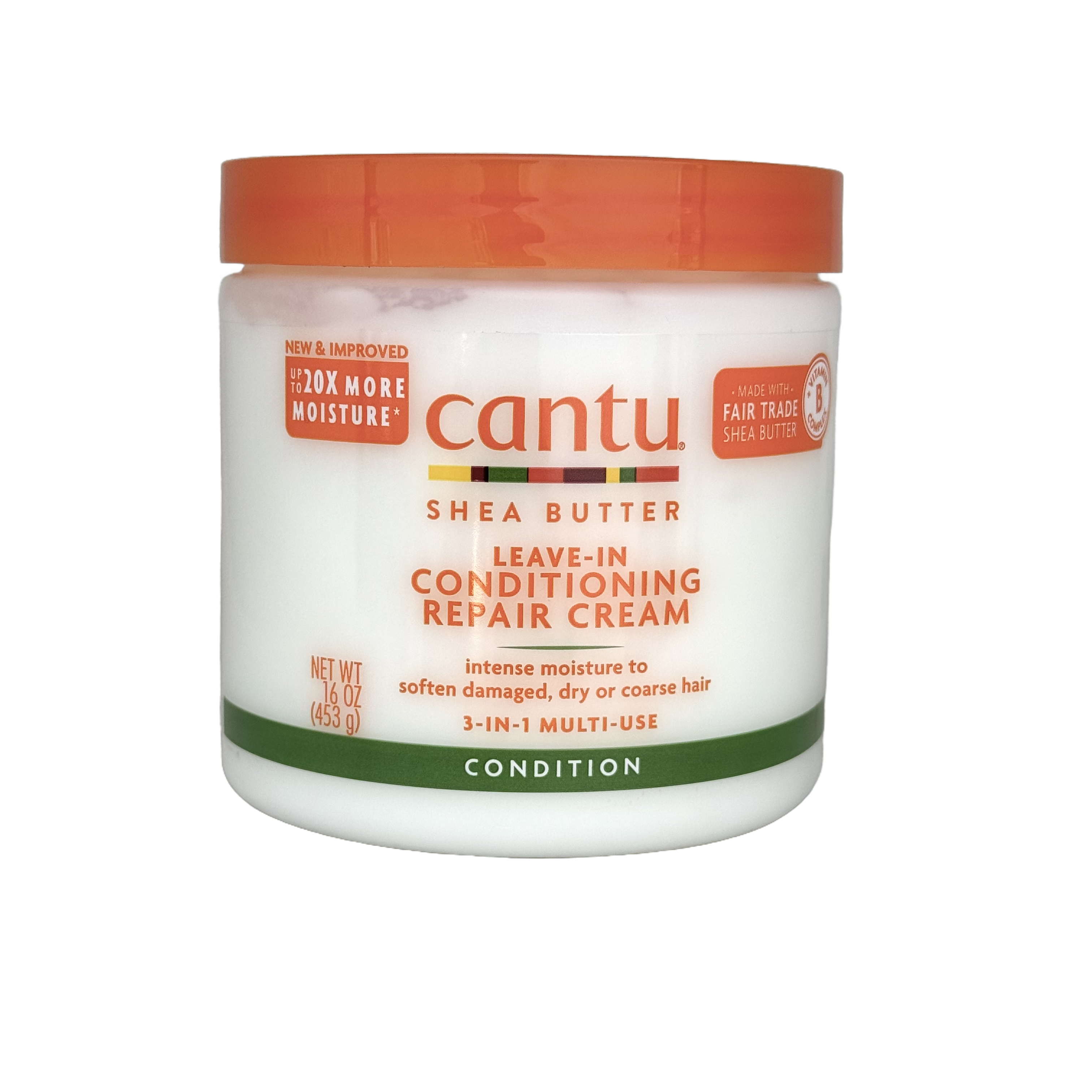 Cantu Leave-In Conditioning Repair Cream 453 g - كانتو كريم إصلاح وبلسم يترك على الشعر 453 غرام