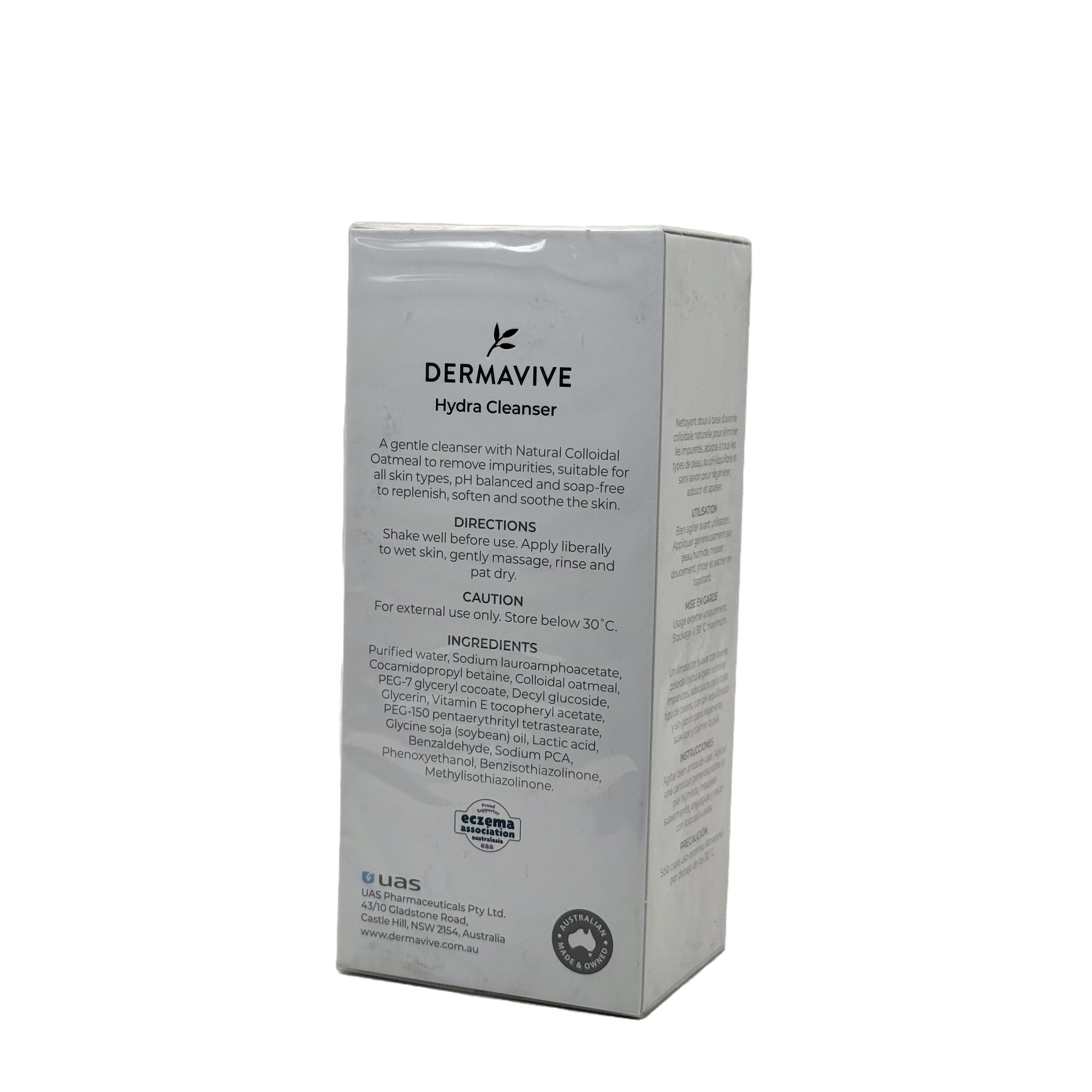 Dermavive Hydra Cleanser Hydrating Face & Body Wash 120ml - ديرمافايف هيدرا كلينزر غسول مرطب للوجه والجسم 120 مل