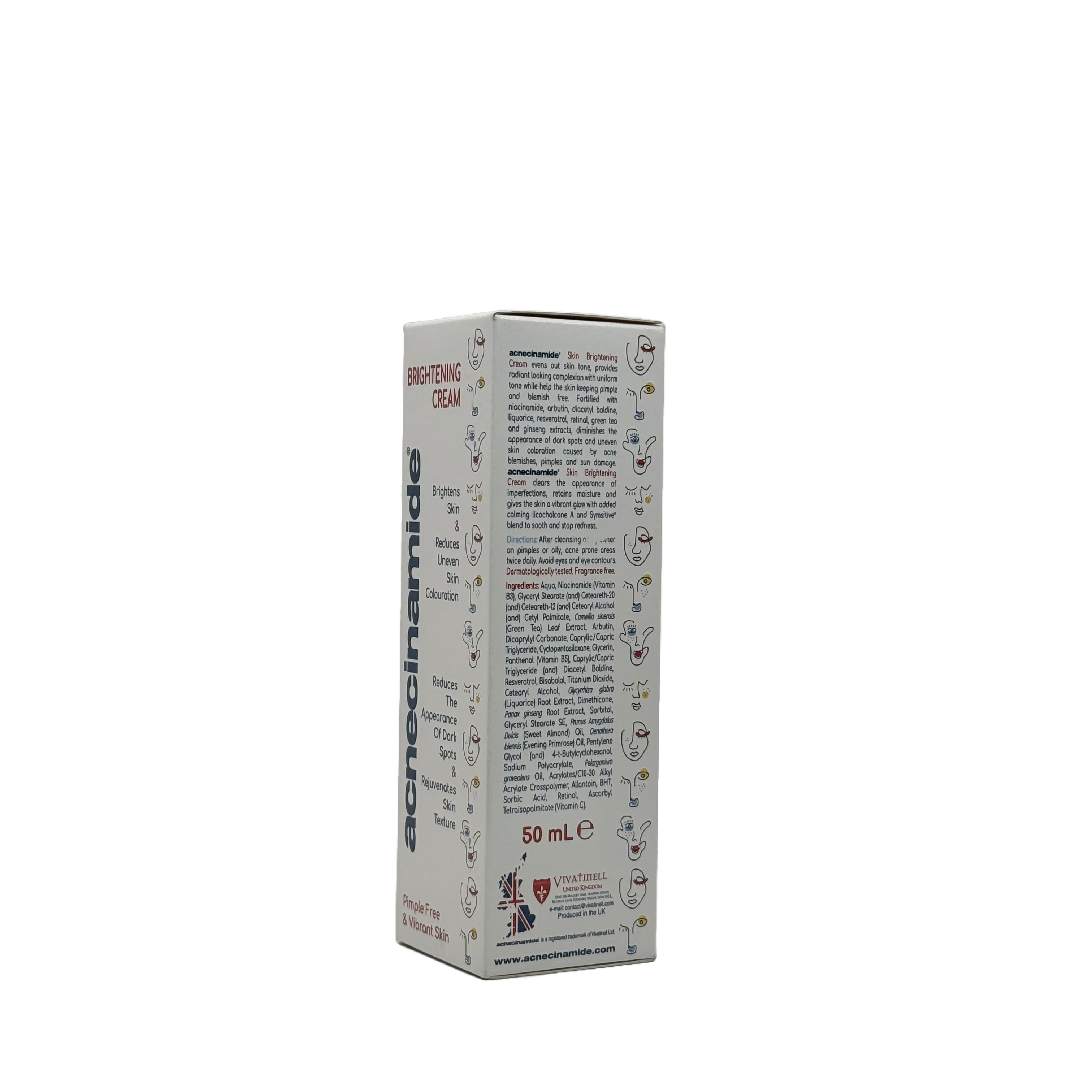 Acnecinamide Brightening Cream 50ml - كريم تفتيح اكنيسيناميد 50 مل
