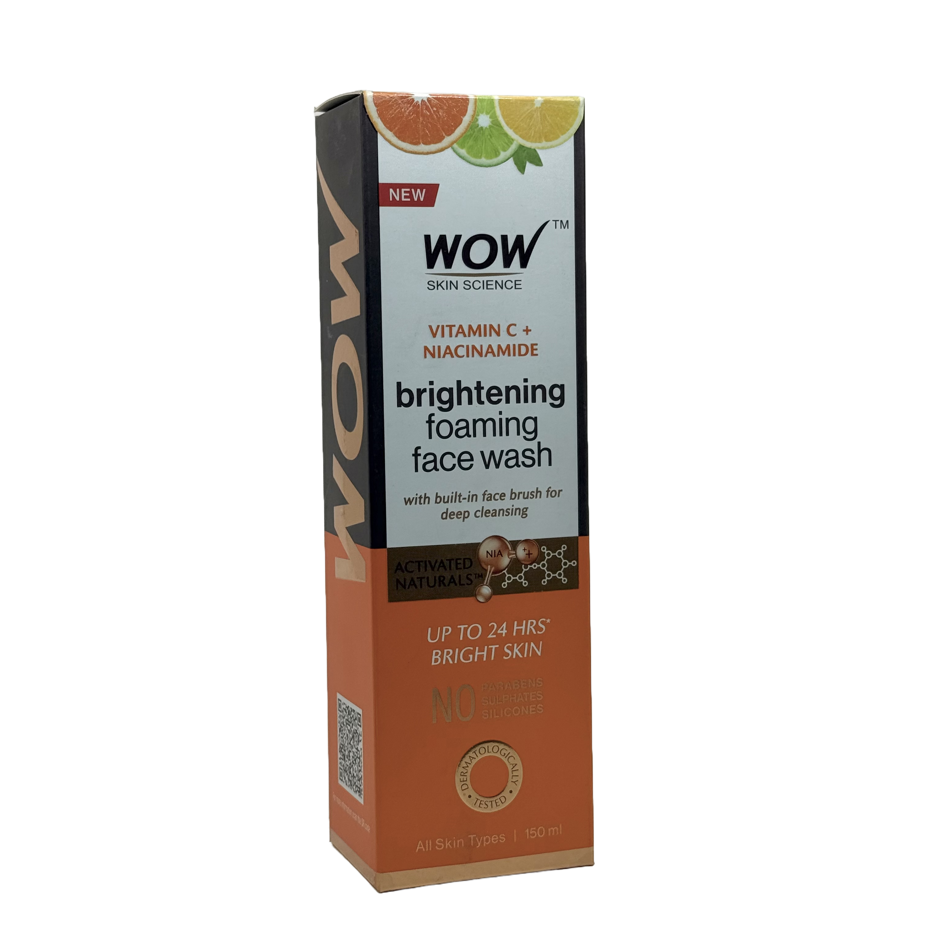 Wow Vitamin C & Niacinamide Brightening Foaming Face Wash 150 ML - غسول واو الرغوي لتفتيح البشرة بفيتامين C والنياسيناميد 150 مل