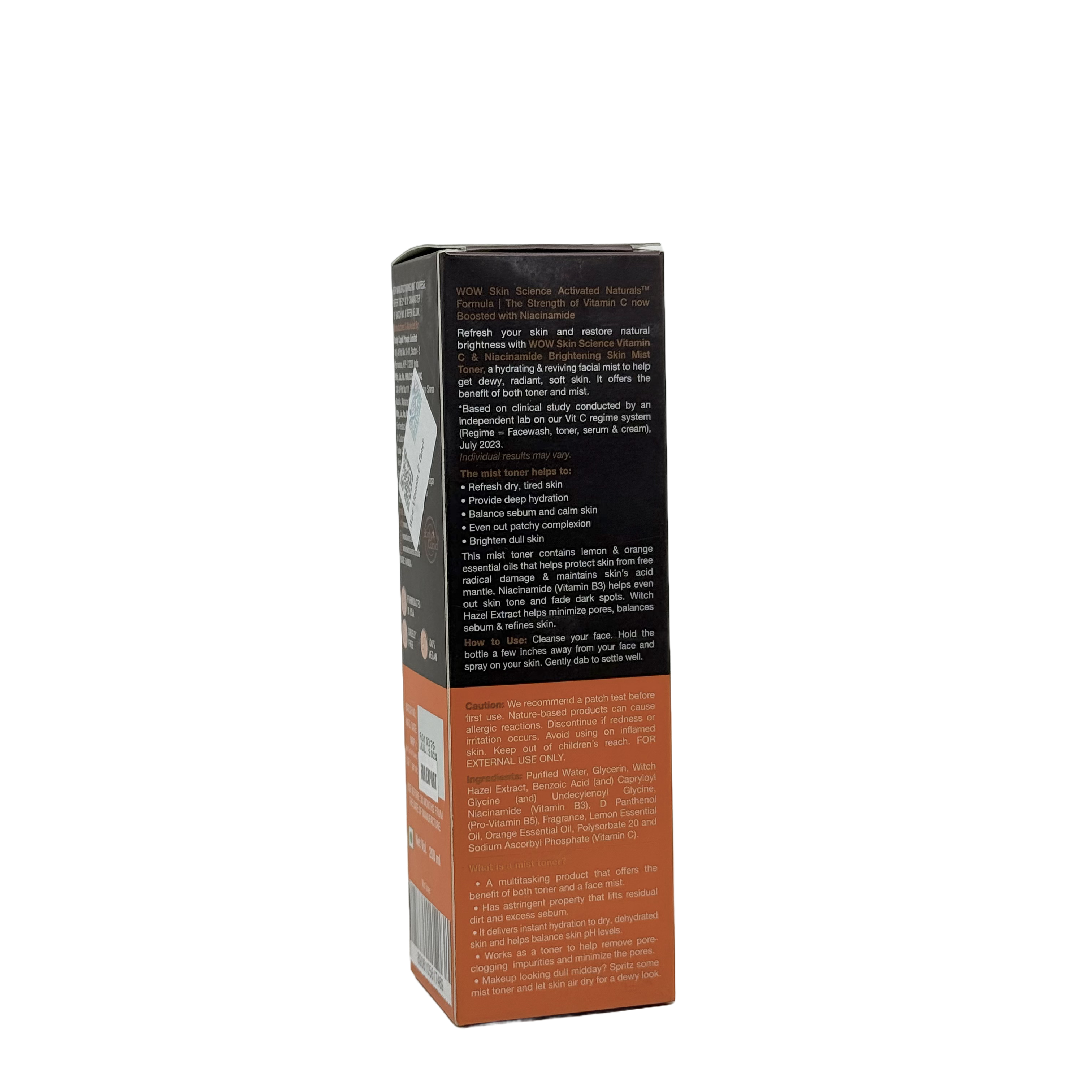 Wow Vitamin C & Niacinamide Brightening Skin Mist Toner 200 Ml - تونر رذاذ واو لتفتيح البشرة بفيتامين C والنياسيناميد 200 مل