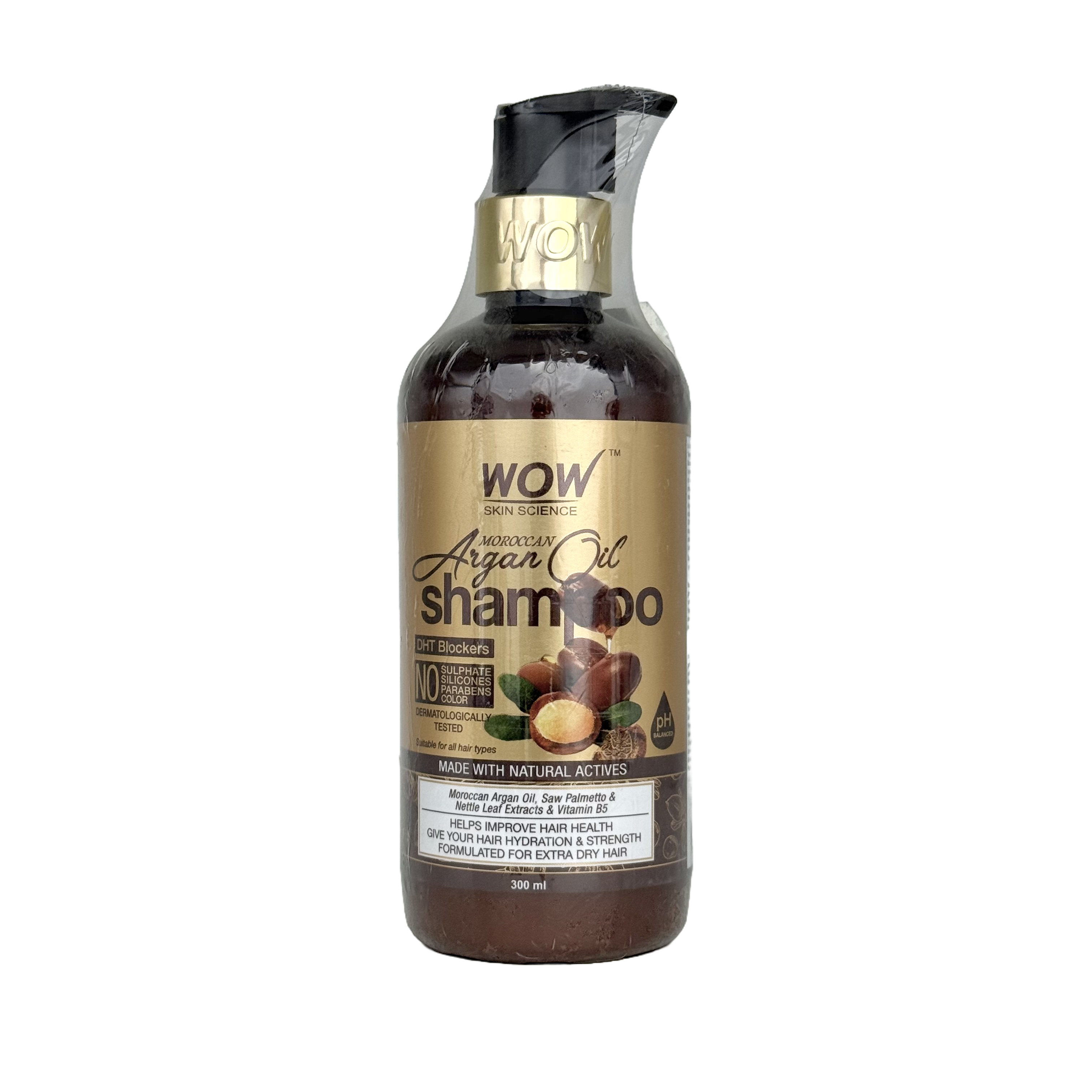 WOW Moroccan Argan Oil Shampoo 300 ML - شامبو واو بزيت الأرغان المغربي 300 مل