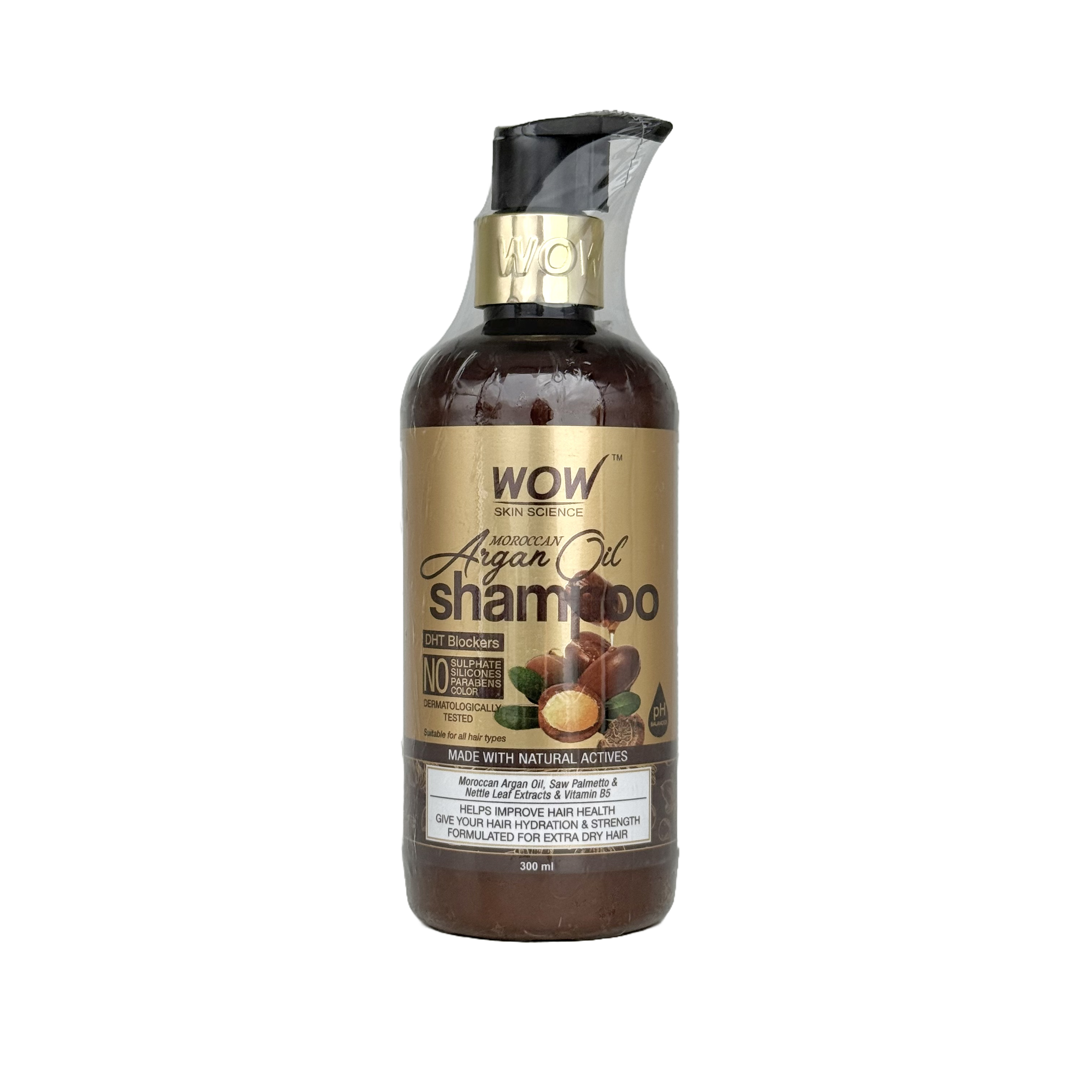 WOW Moroccan Argan Oil Shampoo 300 ML - شامبو واو بزيت الأرغان المغربي 300 مل