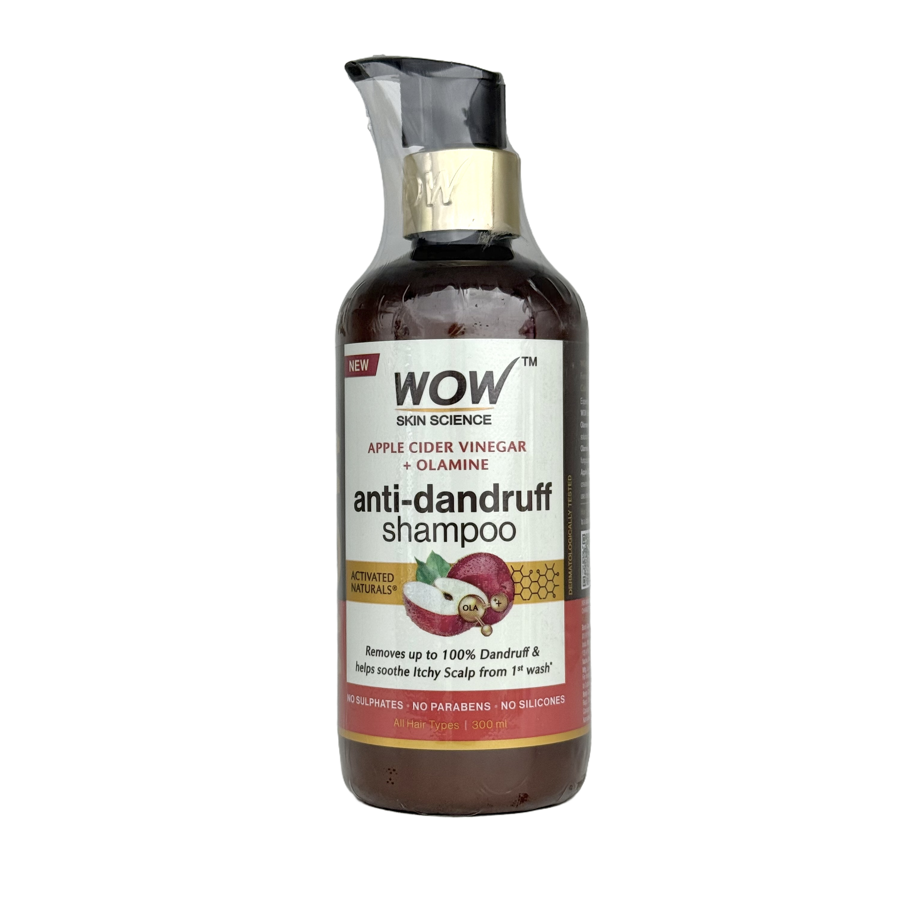 Wow Apple Cider Vinegar Shampoo For Oily & Greasy Hair 300 ML - شامبو واو بخل التفاح للشعر الدهني 300 مل