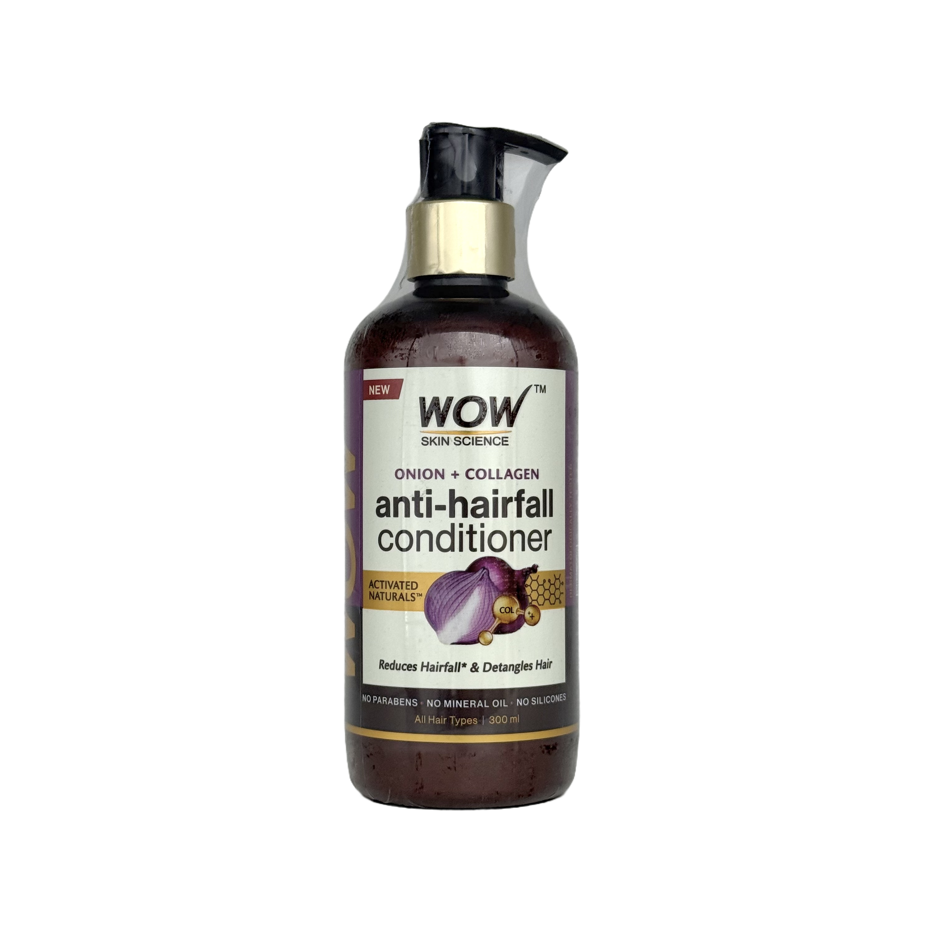 Wow Anti Hairfall Onion Conditioner For Stronger Hair 300 ML - بلسم واو بالبصل المضاد لتساقط الشعر لتقوية الشعر 300 مل