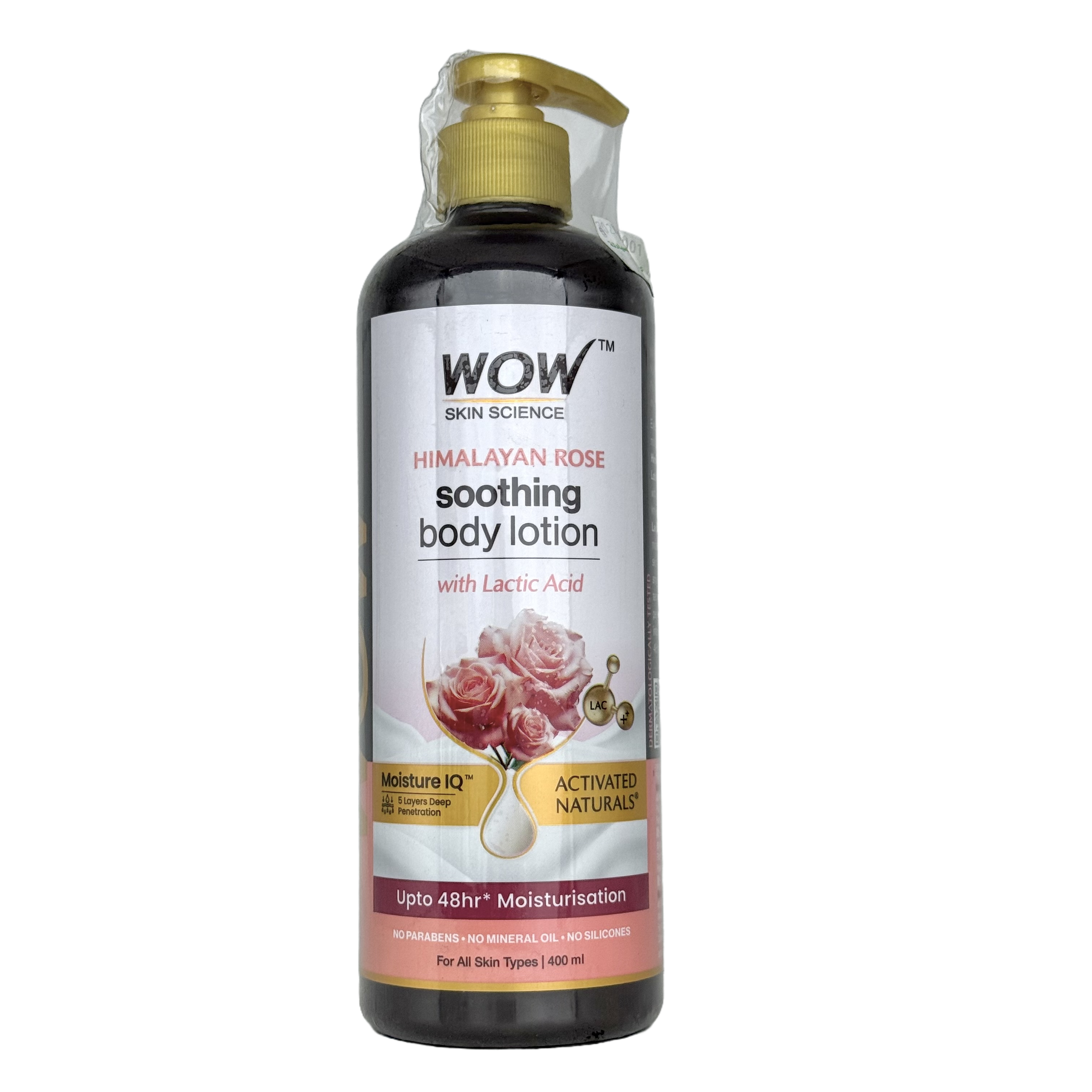 Wow Himalayan Rose Soothing Body Lotion With Lactic Acid 400ml - لوشن واو المهدئ للجسم بوردة الهيمالايا وحمض اللاكتيك 400 مل