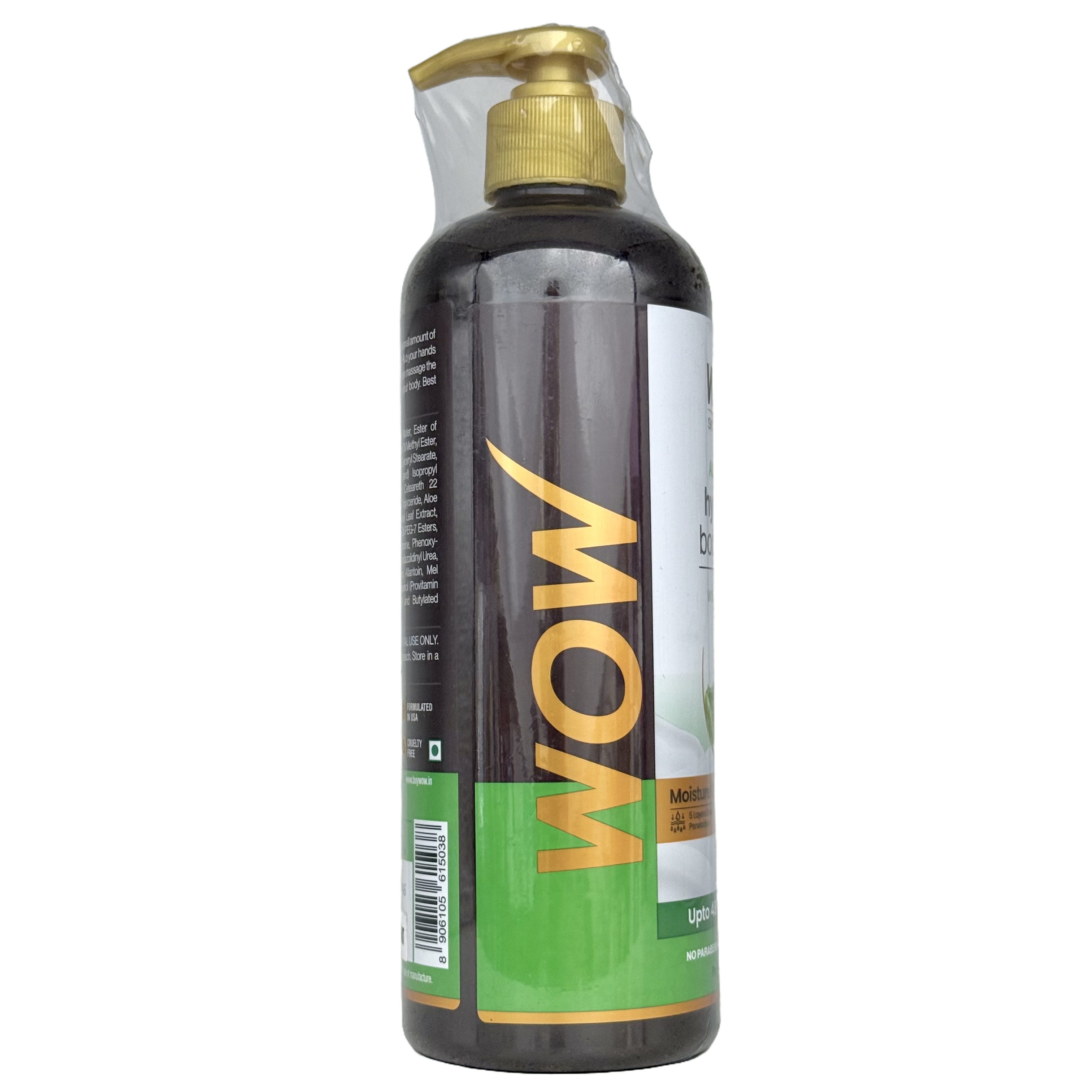 WOW Aloe Vera Hydrating Body Lotion With Lactic Acid 400 Ml - لوشن واو المرطب للجسم بالألوفيرا وحمض اللاكتيك 400 مل