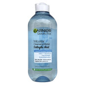 Garnier Micellar Cleansing Water All in 1 Purifying With Salicylic Acid 400ml  -  ماء غارنييه ميسيلار المنقي الكل في واحد بحمض الساليسيليك 400 مل