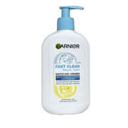 Garnier Fast Clear Gentle Cleanser Hydrating Face Wash for Acne Prone Skin 250ml - غسول غارنييه فاست كلير اللطيف المرطب للبشرة المعرضة لحب الشباب 250 مل