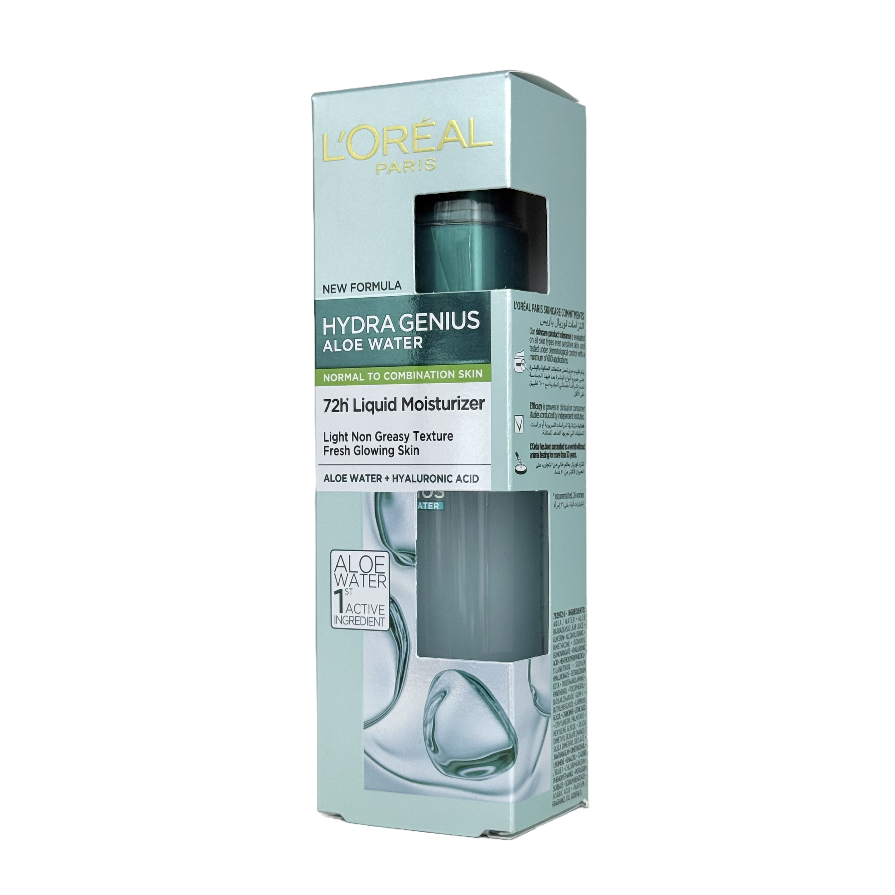 Loreal Hydra Genius Aloe Water Normal To Combination Skin 70 Ml - لوريال هيدرا جينيوس ماء الألوفيرا للبشرة العادية إلى المختلطة 70 مل