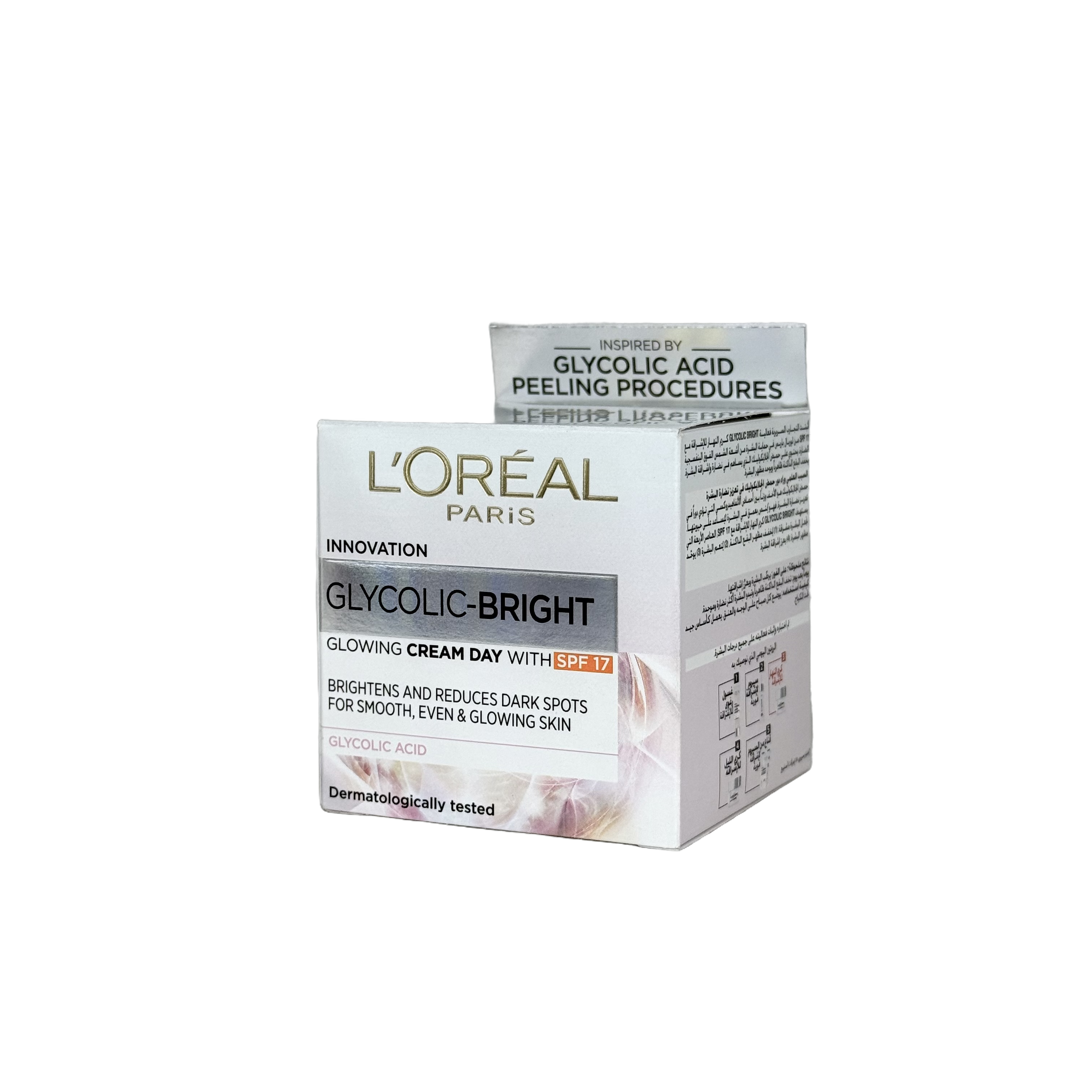 Loreal Glycolic Bright Glowing Day Cream SPF 17 - كريم لوريال جلايكوليك برايت النهاري المشرق مع واقي شمس SPF 17