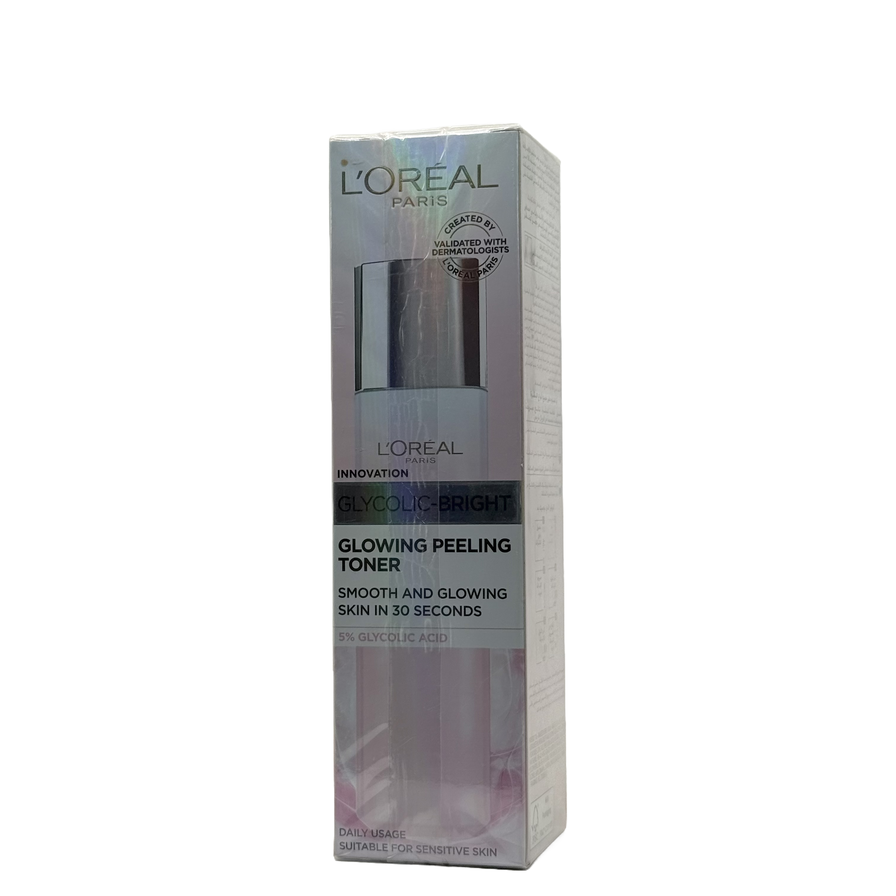 Loreal Glycolic Bright Glowing Peeling Toner 128ml - تونر لوريال جلايكوليك برايت المقشر والمشرق 128 مل