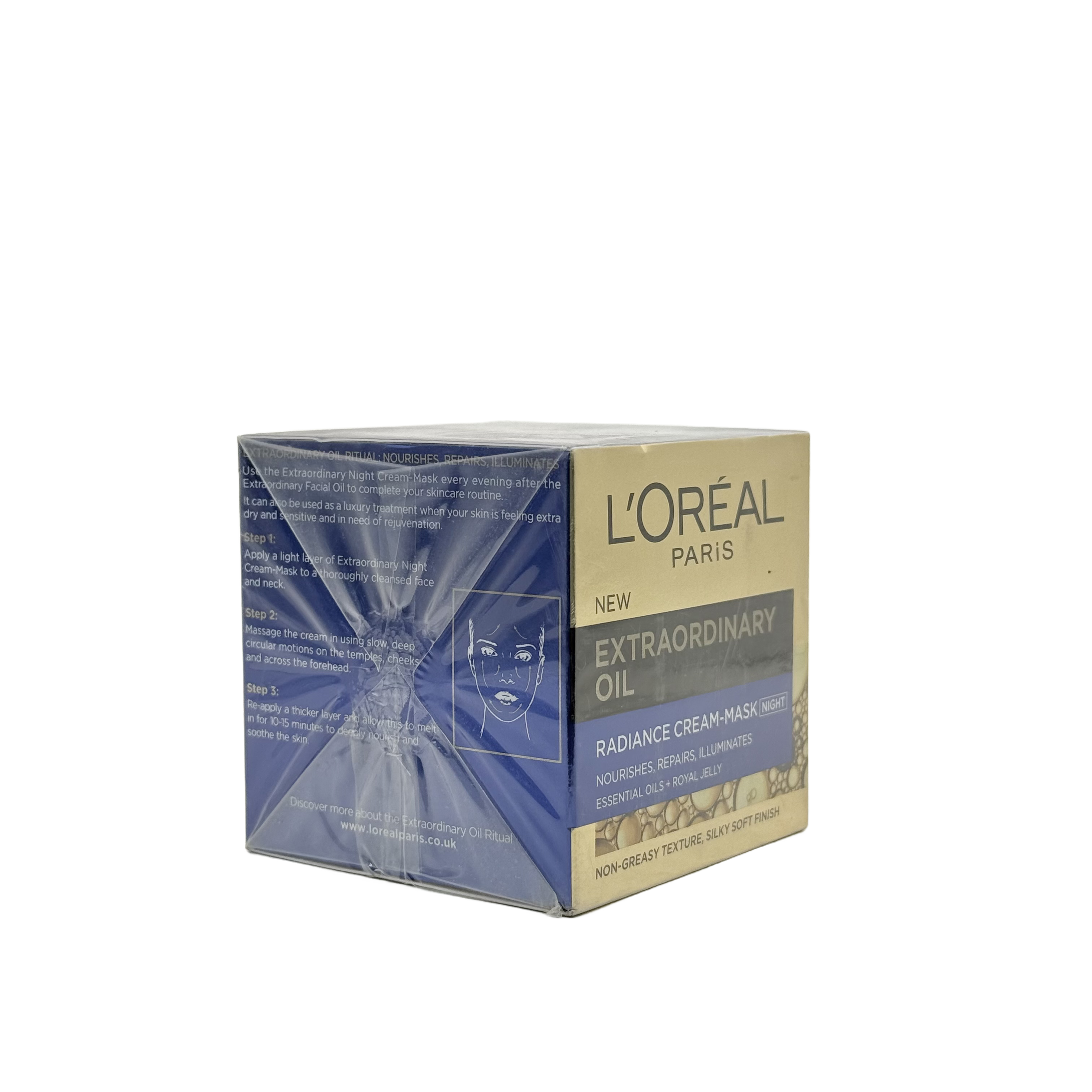 Loreal Extraordinary Oil Radiance Cream Mask Night 50 ml - ماسك كريم لوريال إكستراورديناري أويل الليلي للإشراقة 50 مل