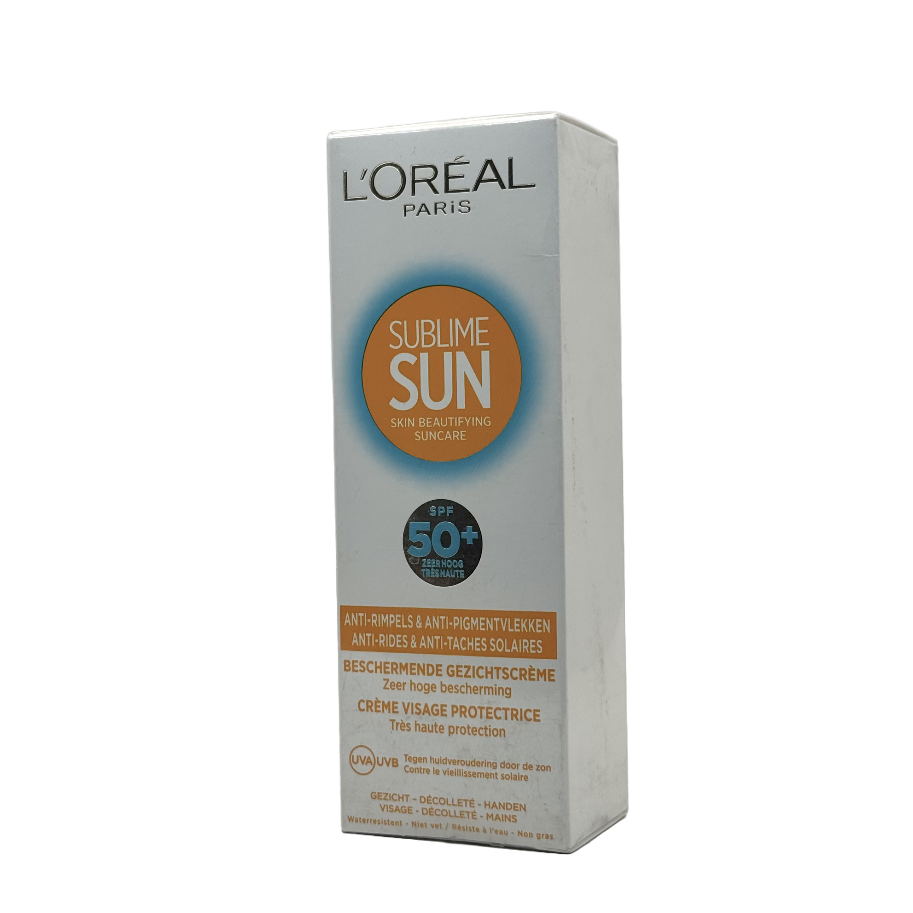Loreal Sublime Sun Anti Wrinkle Anti Dark Spots Face Cream SPF 50+ 75ml - كريم لوريال سوبلايم صن للوجه مضاد للتجاعيد والبقع الداكنة SPF 50+ 75 مل
