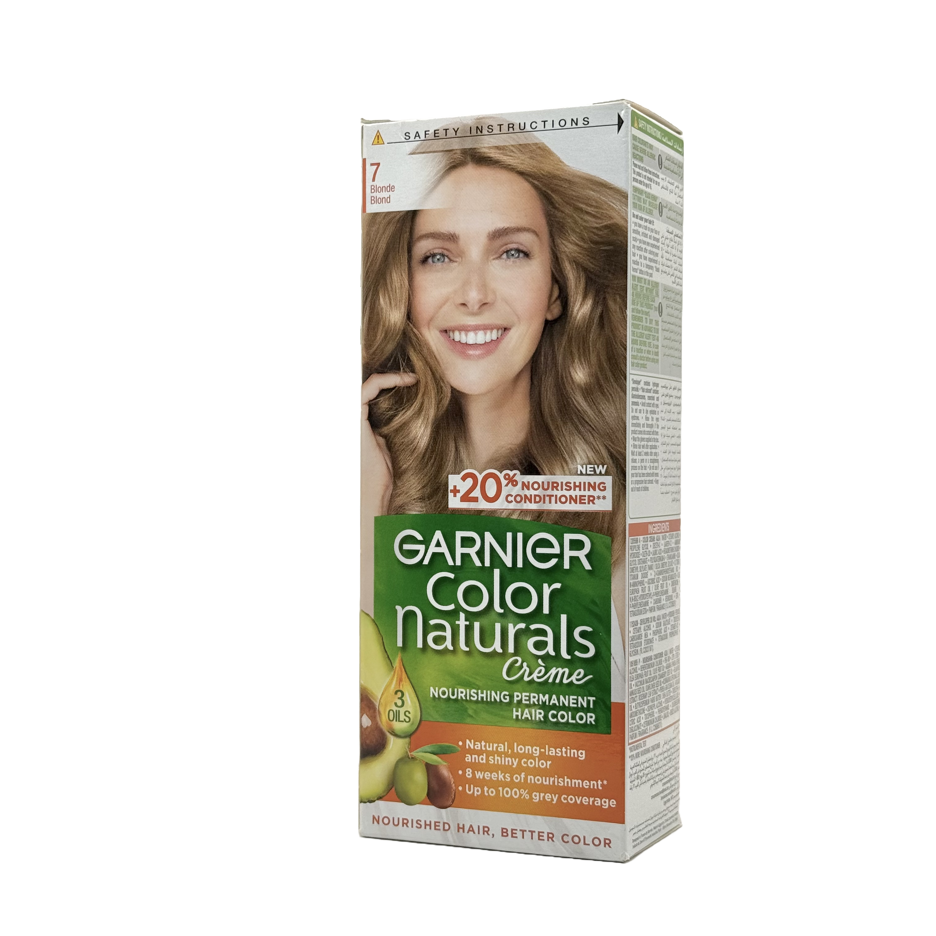 Garnier Color Naturals 7.0 Blonde Permanent Hair Color Cream - غارنييه كولور ناتشورلز 7.0 أشقر كريم صبغة شعر دائمة