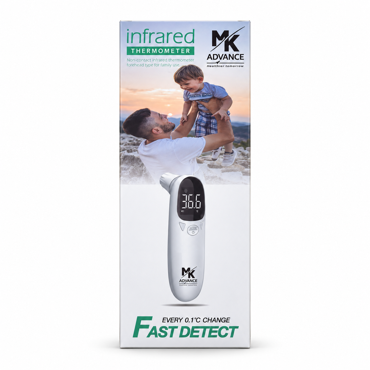 MK Advance Infrared Thermometer - إم كيه أدفانس ميزان حرارة بالأشعة تحت الحمراء