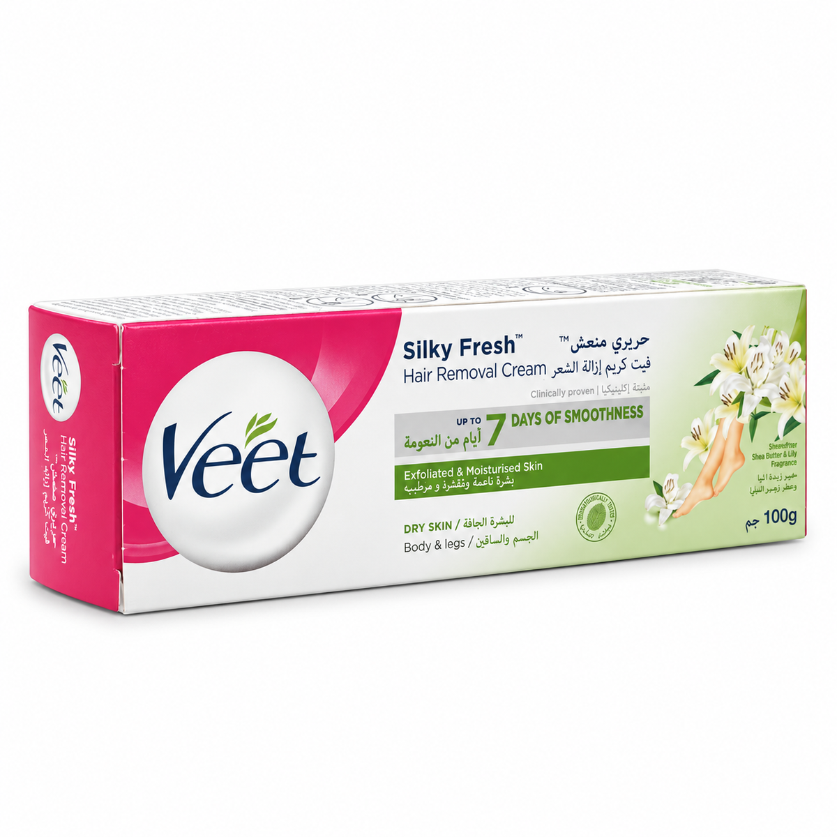 Veet Hair Remover Cream Dry Skin 100 g - كريم فيت لإزالة الشعر للبشرة الجافة 100 غ
